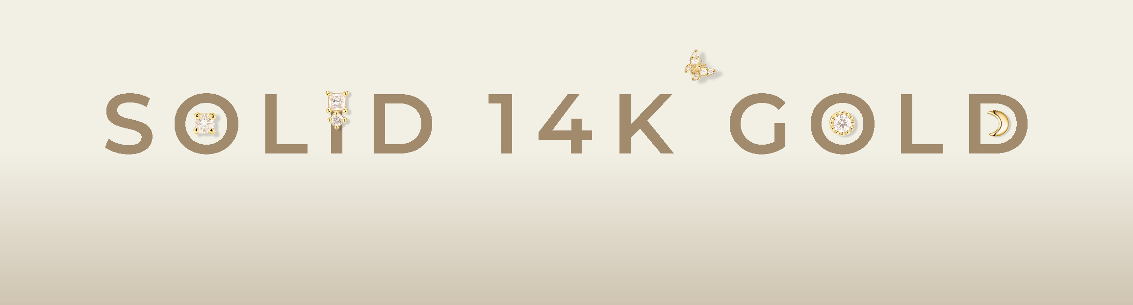 Flat back studs in 14K Gold: Elegance perfected