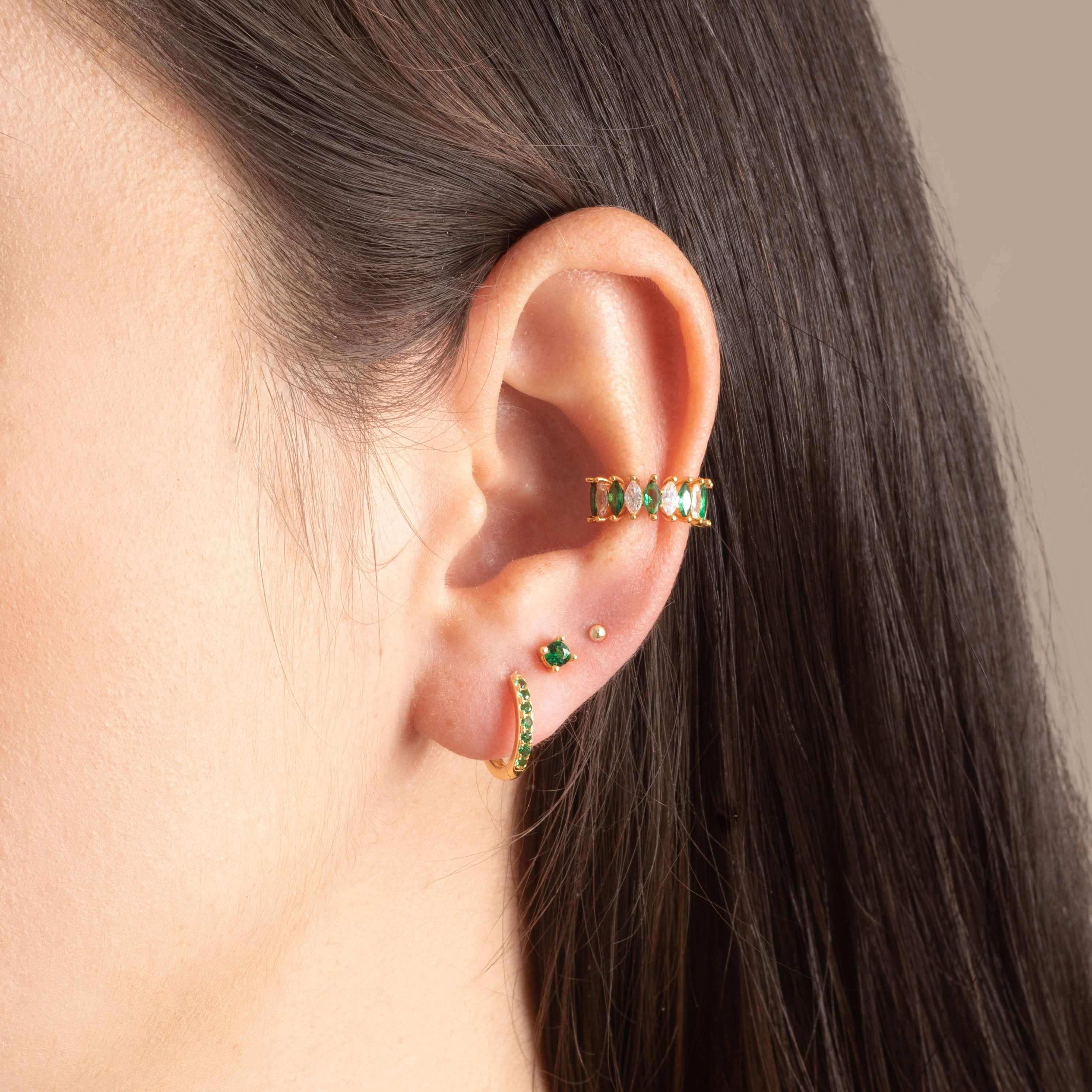 Pera coloured crystal stud earrings | MEZI