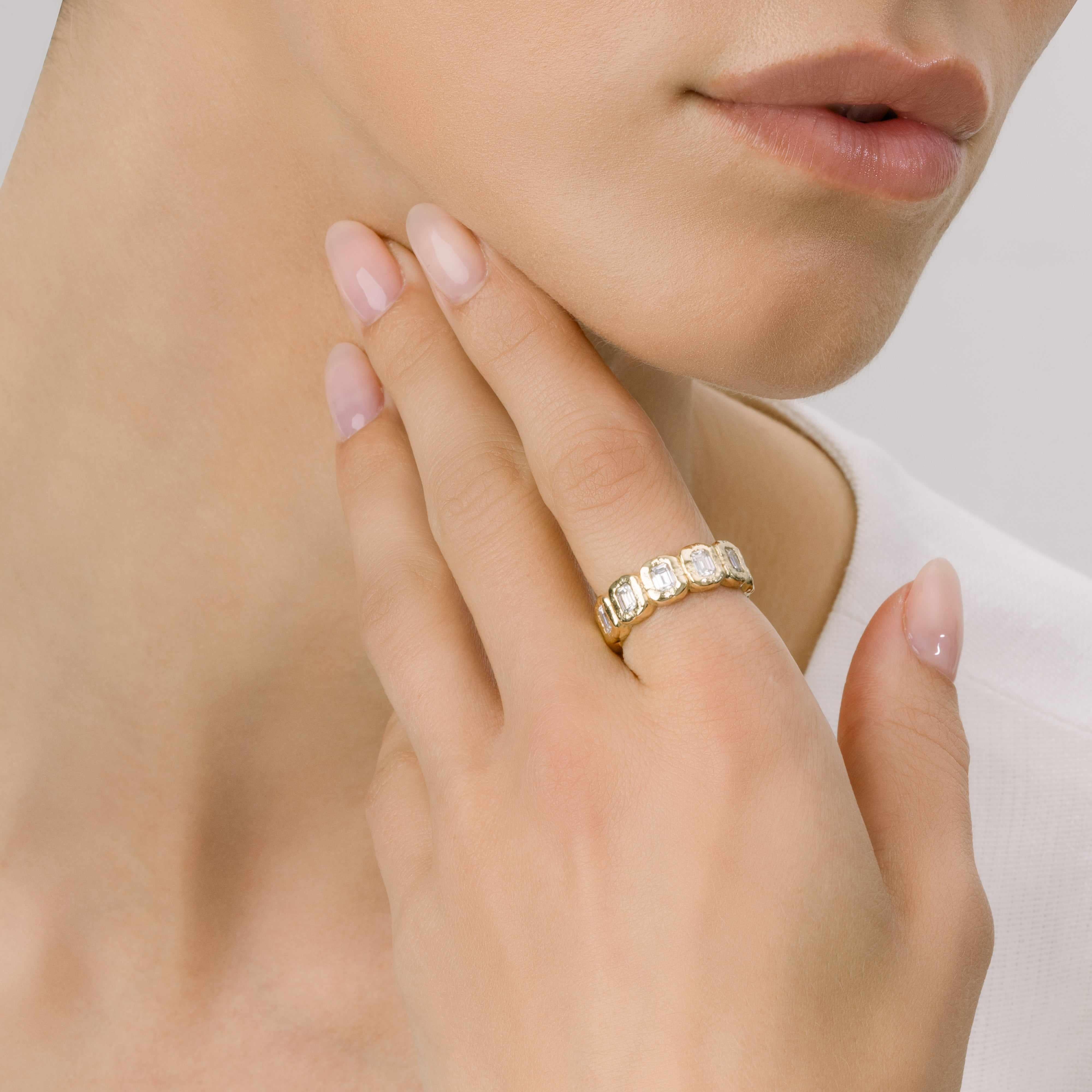 Sterling silver Gold Plated Noir Moissanite Ring - Jewellery | Mezi | MEZI