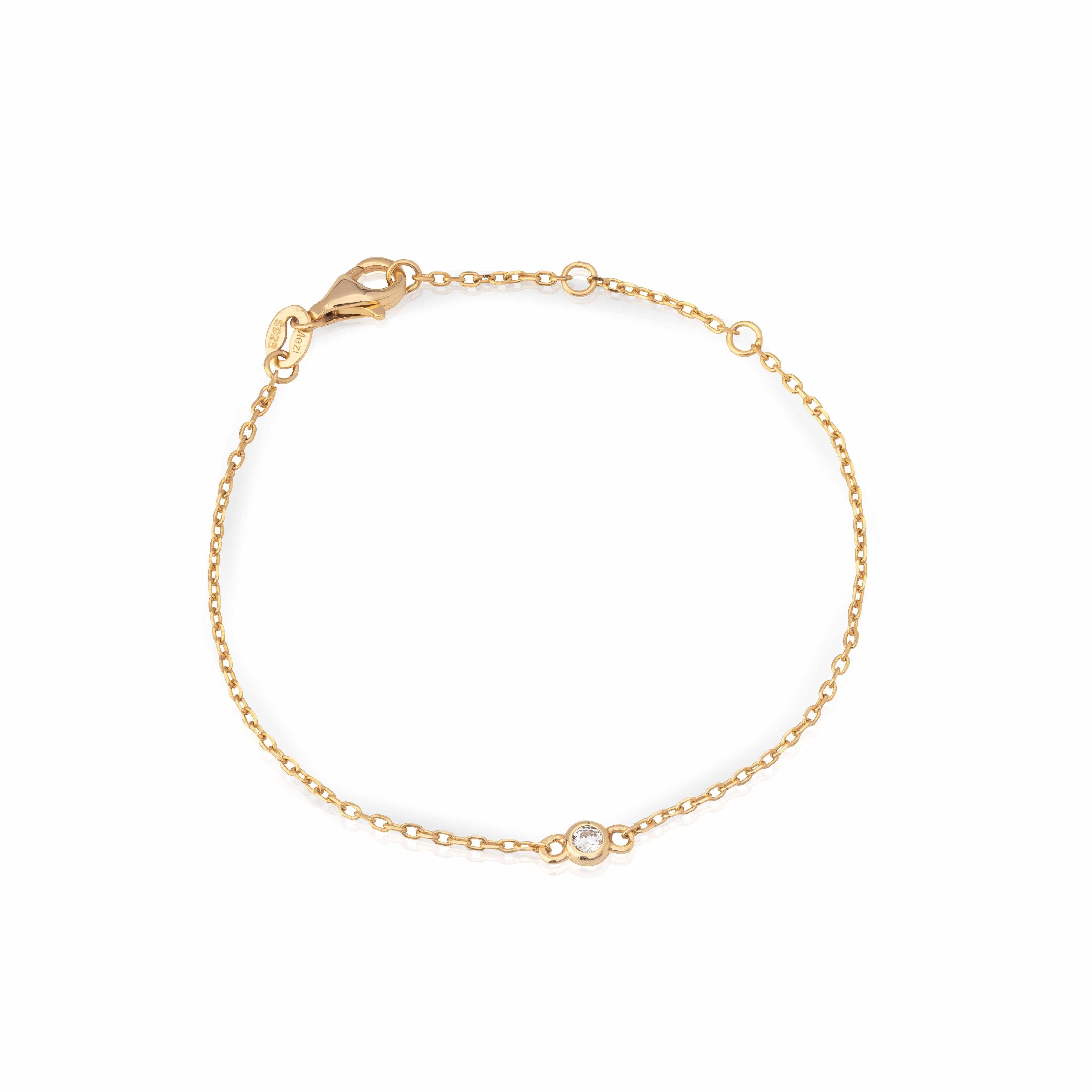 Anya Bezel Cubic Zirconia Pendant | MEZI