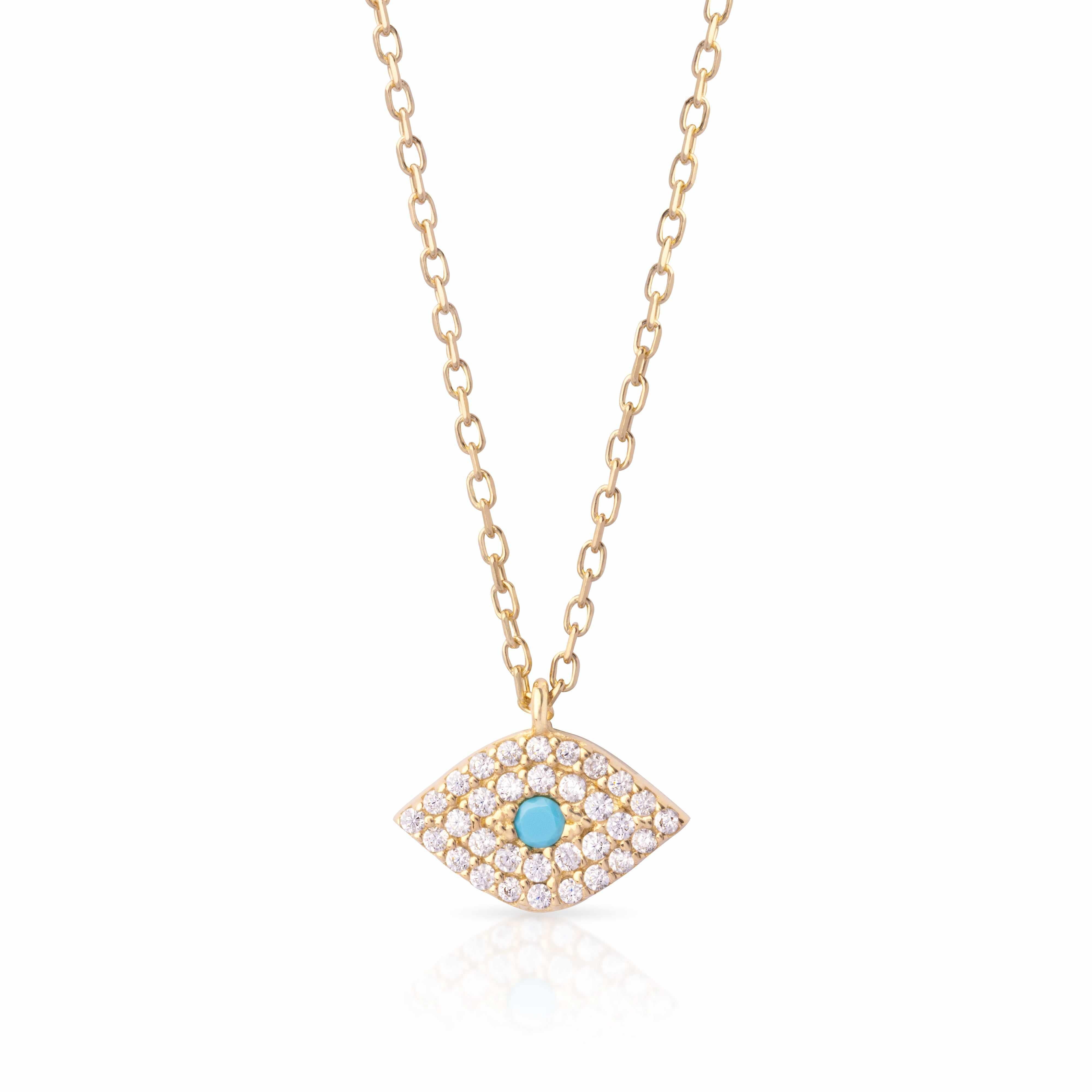 Kani Evil Eye Pendant Necklace – 14k Gold Vermeil | MEZI | MEZI