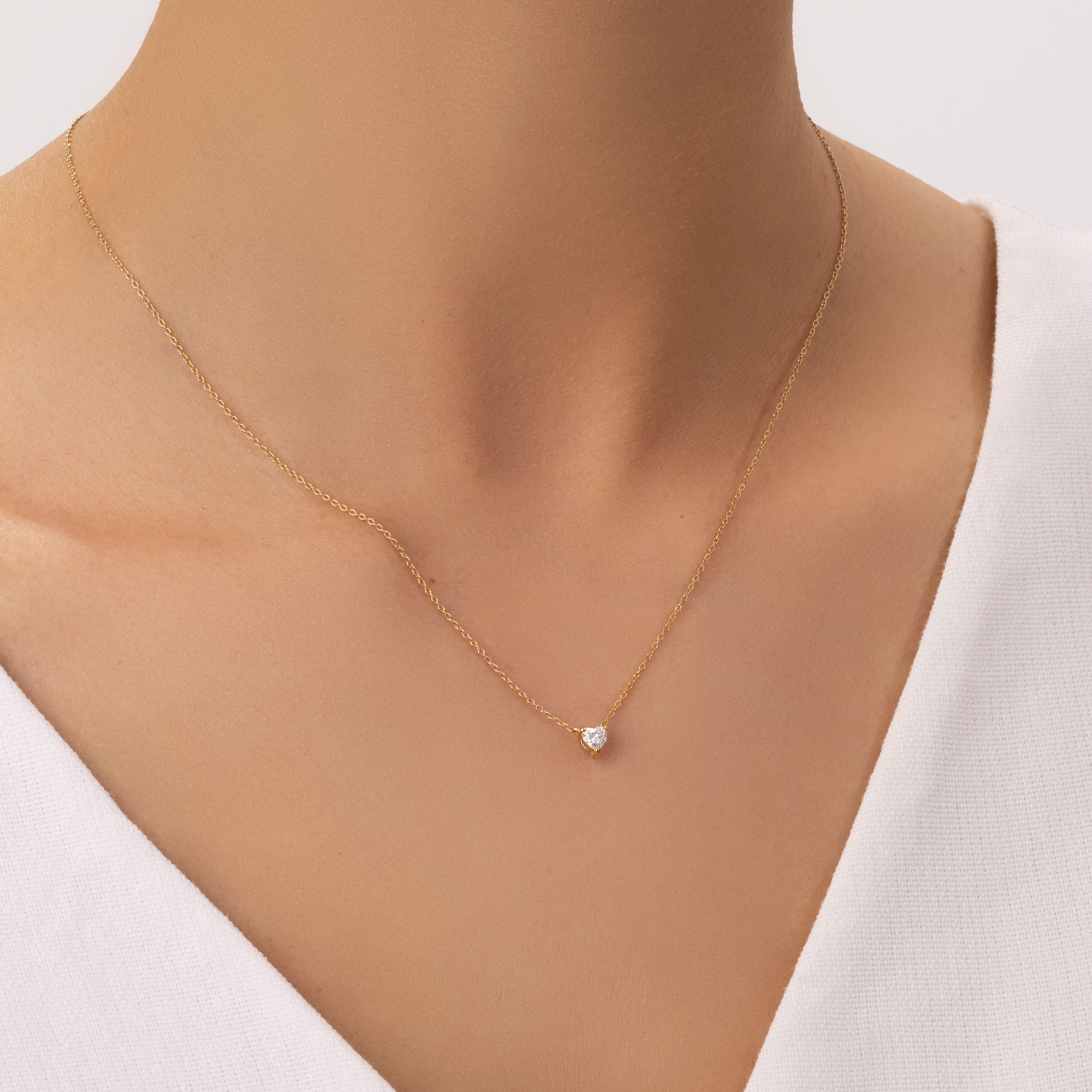 Illume Heart Moissanite Pendant | MEZI