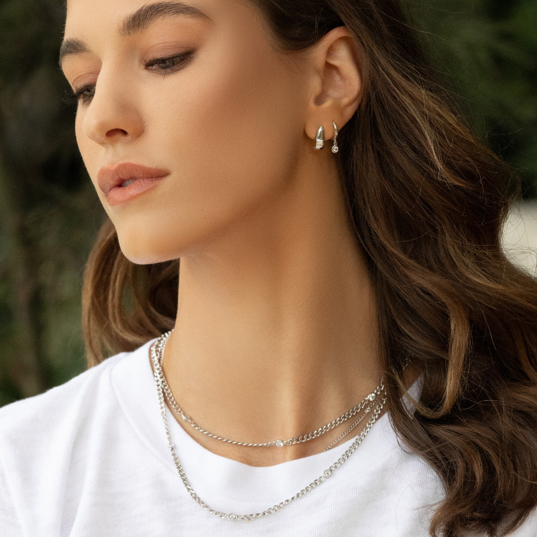 Halo Moissanite hoops | MEZI