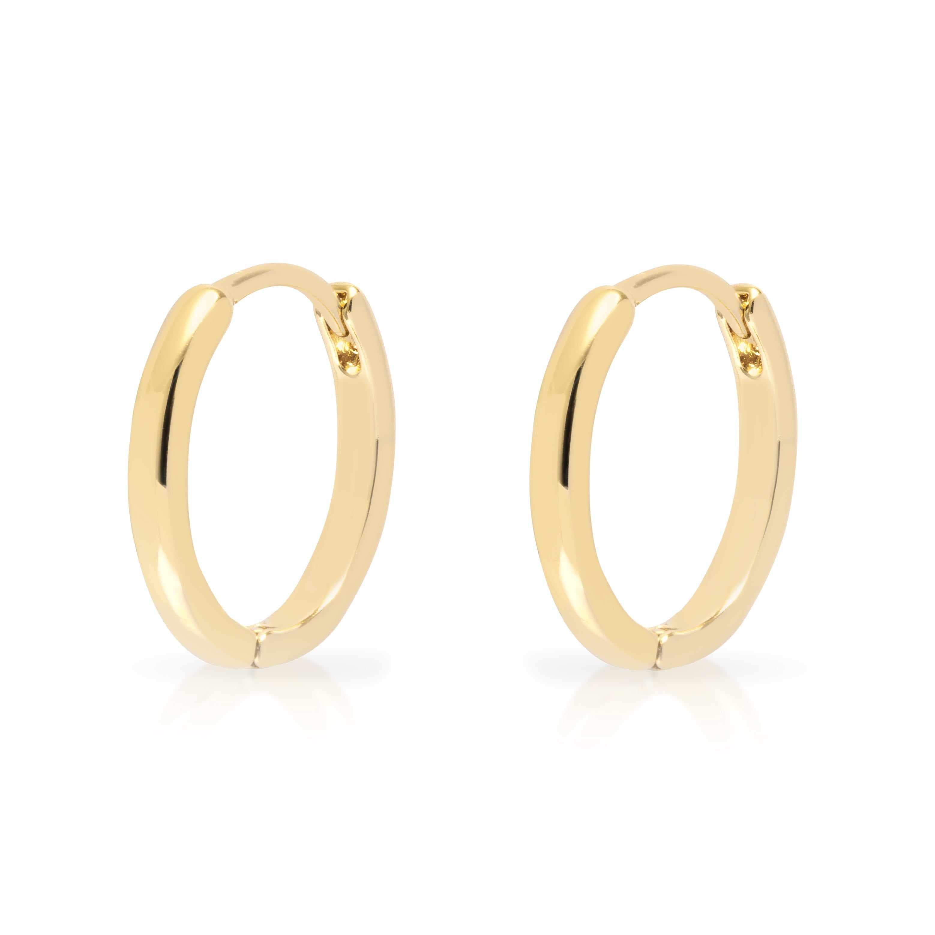 Mezi 14K Gold Plated Kiya Huggie Hoop Earrings | Jewellery | MEZI | MEZI