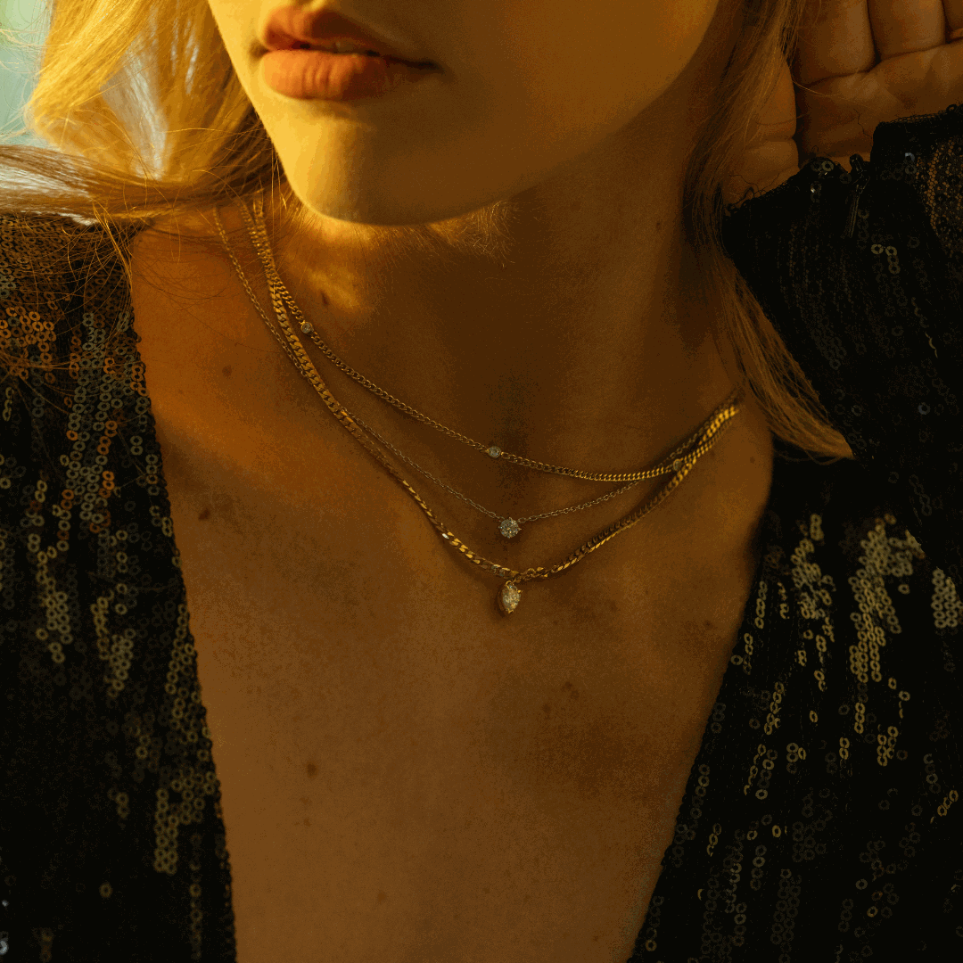 Selene moissanite chain necklace