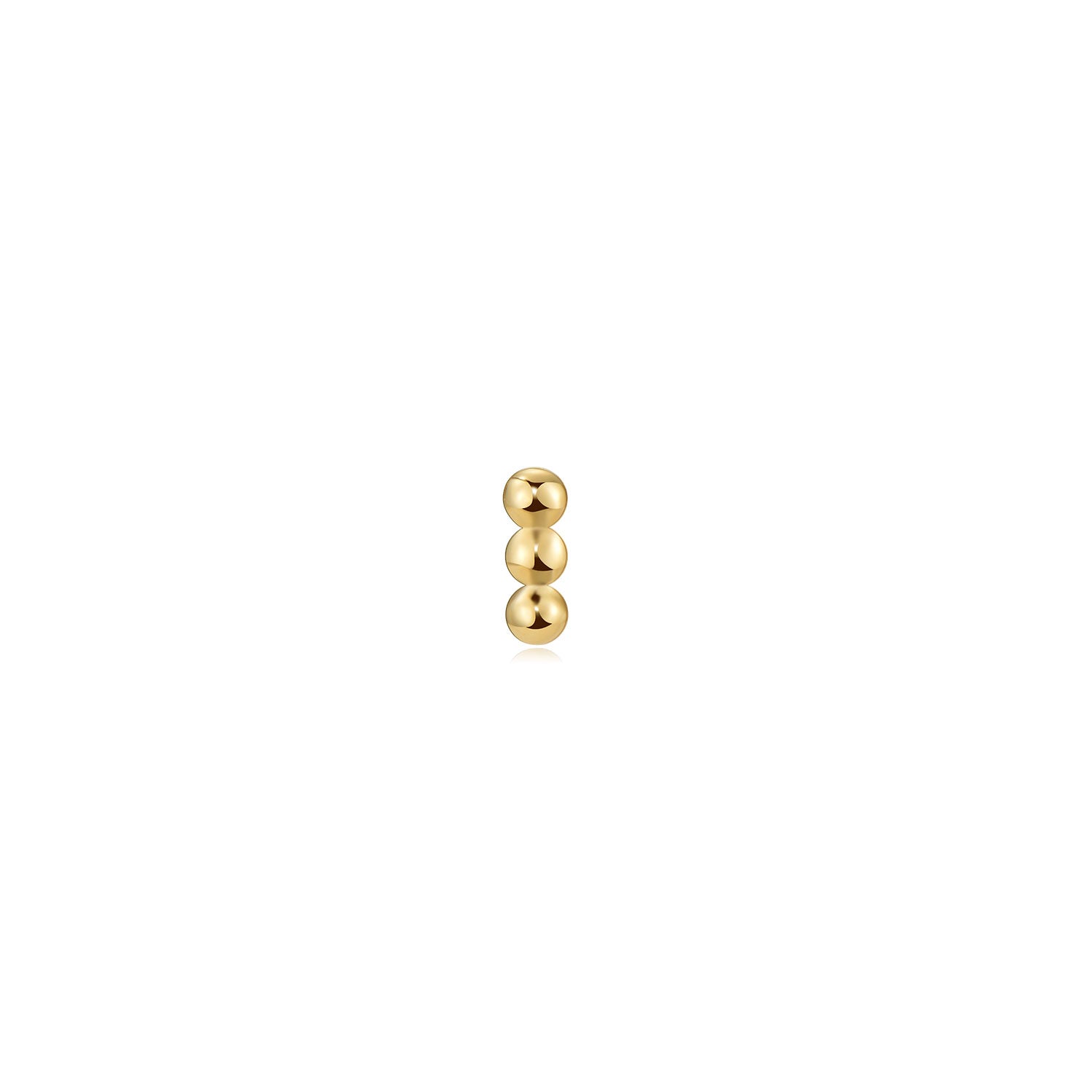 Prague Bubble Bar Labret Earring – 14K Gold Flat Back | MEZI | MEZI