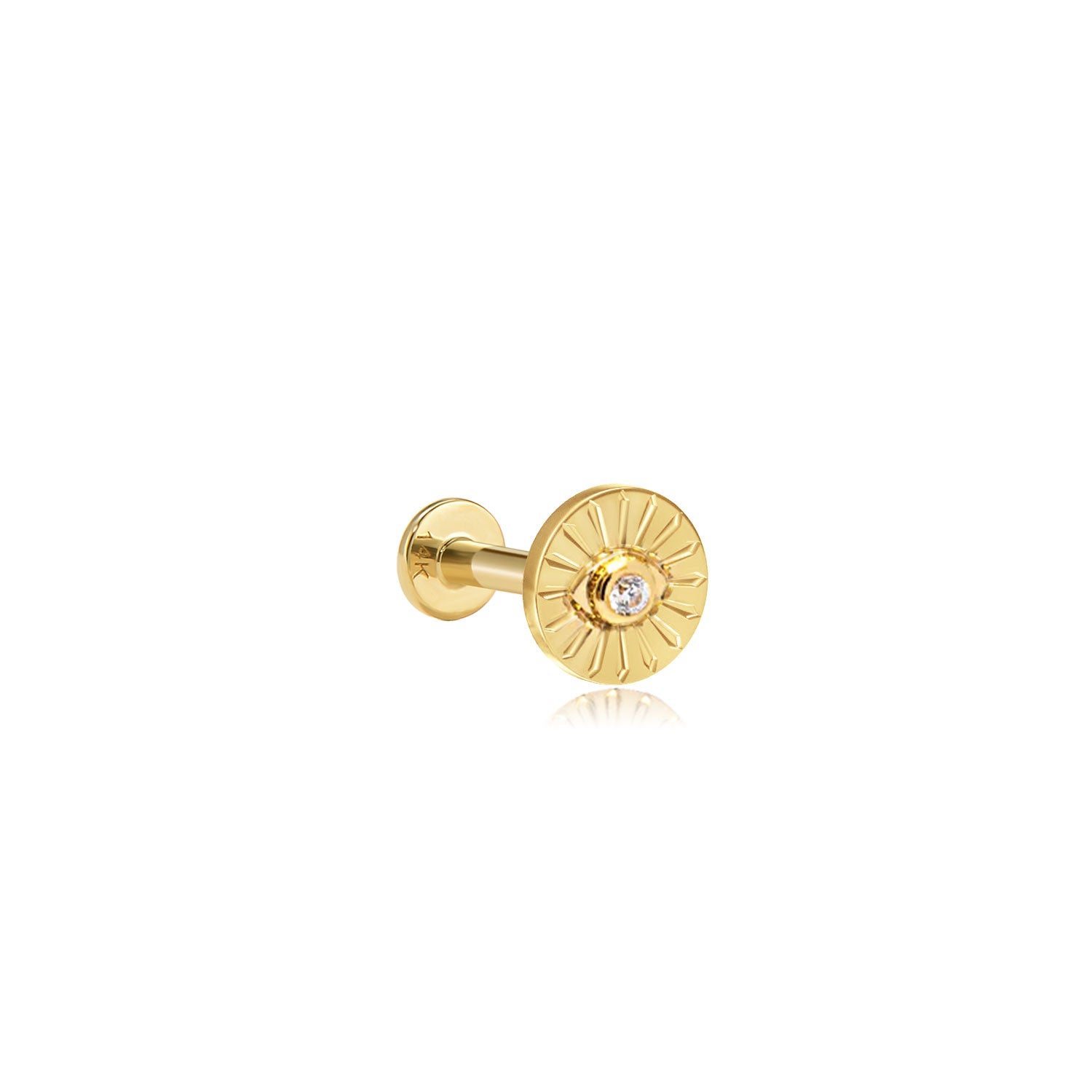 14k Gold Nova Labret Bar - Jewellery | Mezi  | MEZI