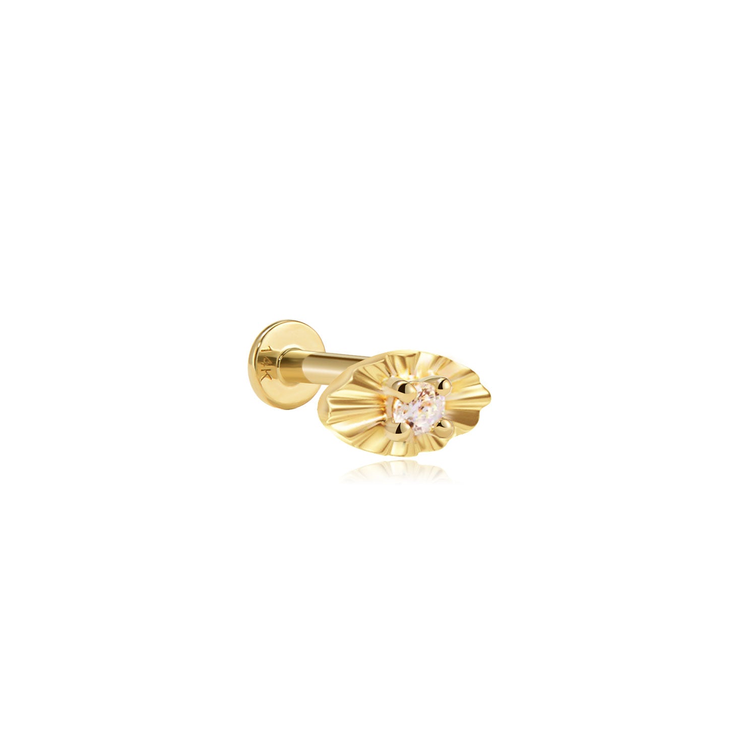14k Gold Shyla Labret Bar - Jewellery | Mezi | MEZI
