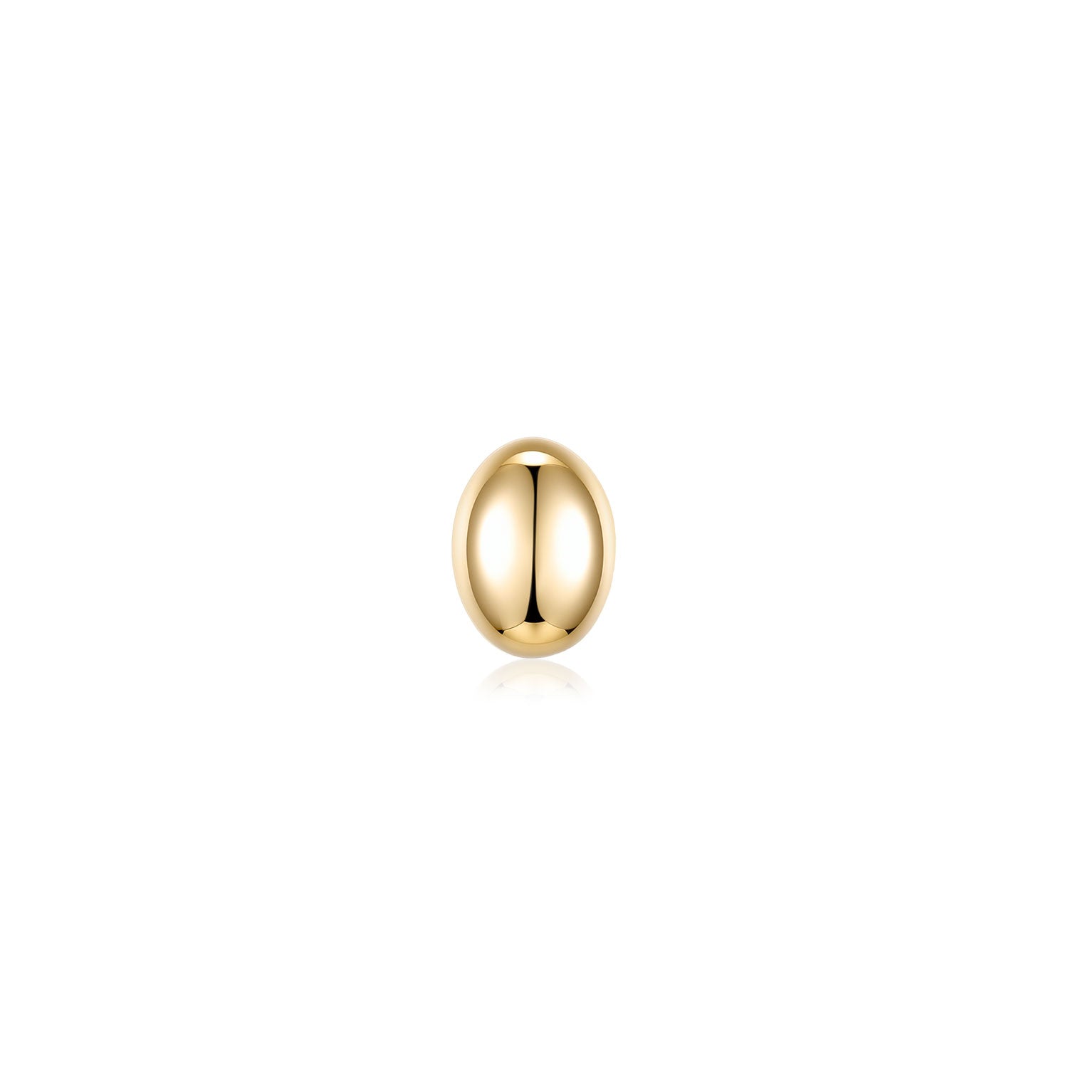 Alberta Stud Earring – 14K Solid Gold Flat Back Labret