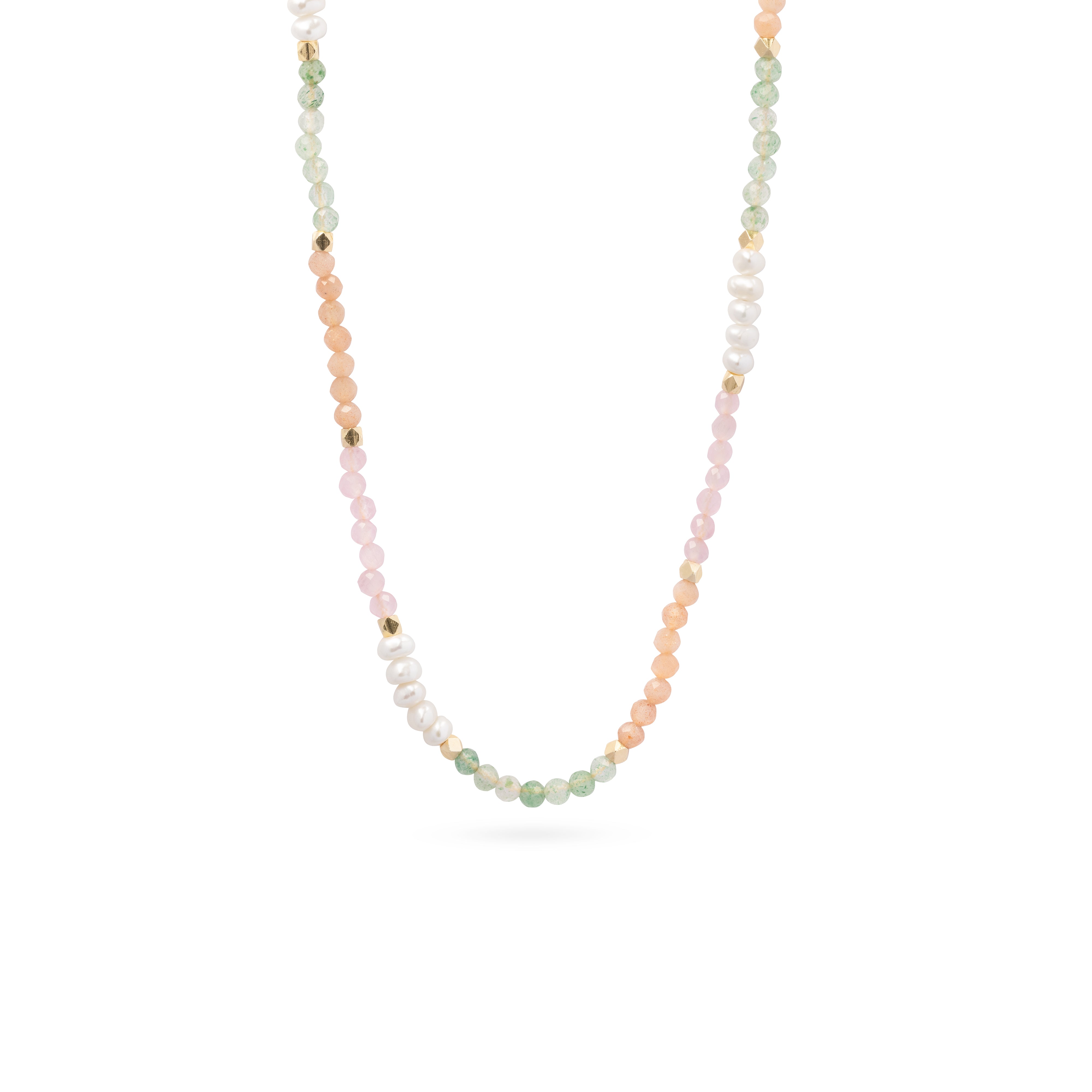 Aella semi-precious stone gold necklace | MEZI