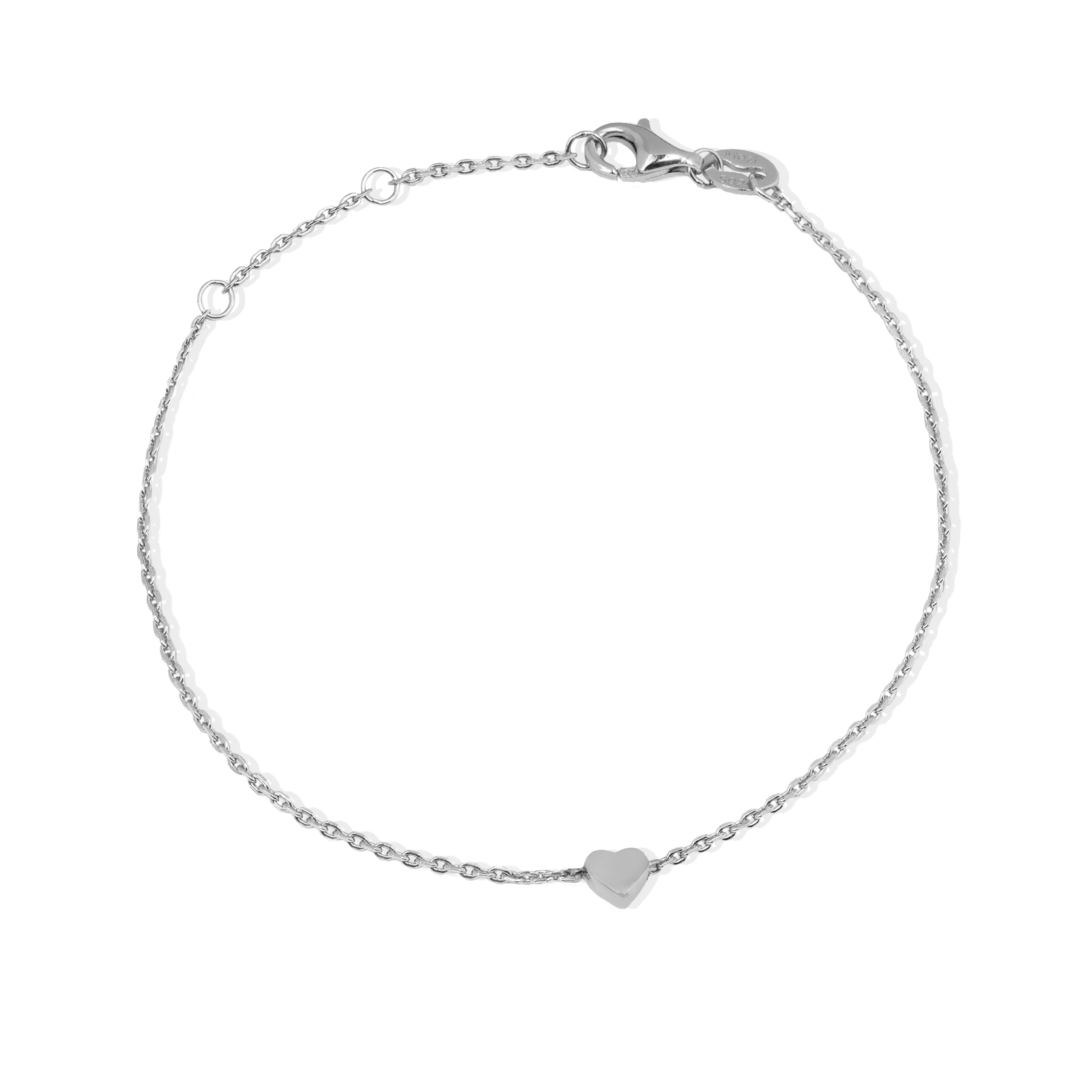 Aiko silver heart bracelet