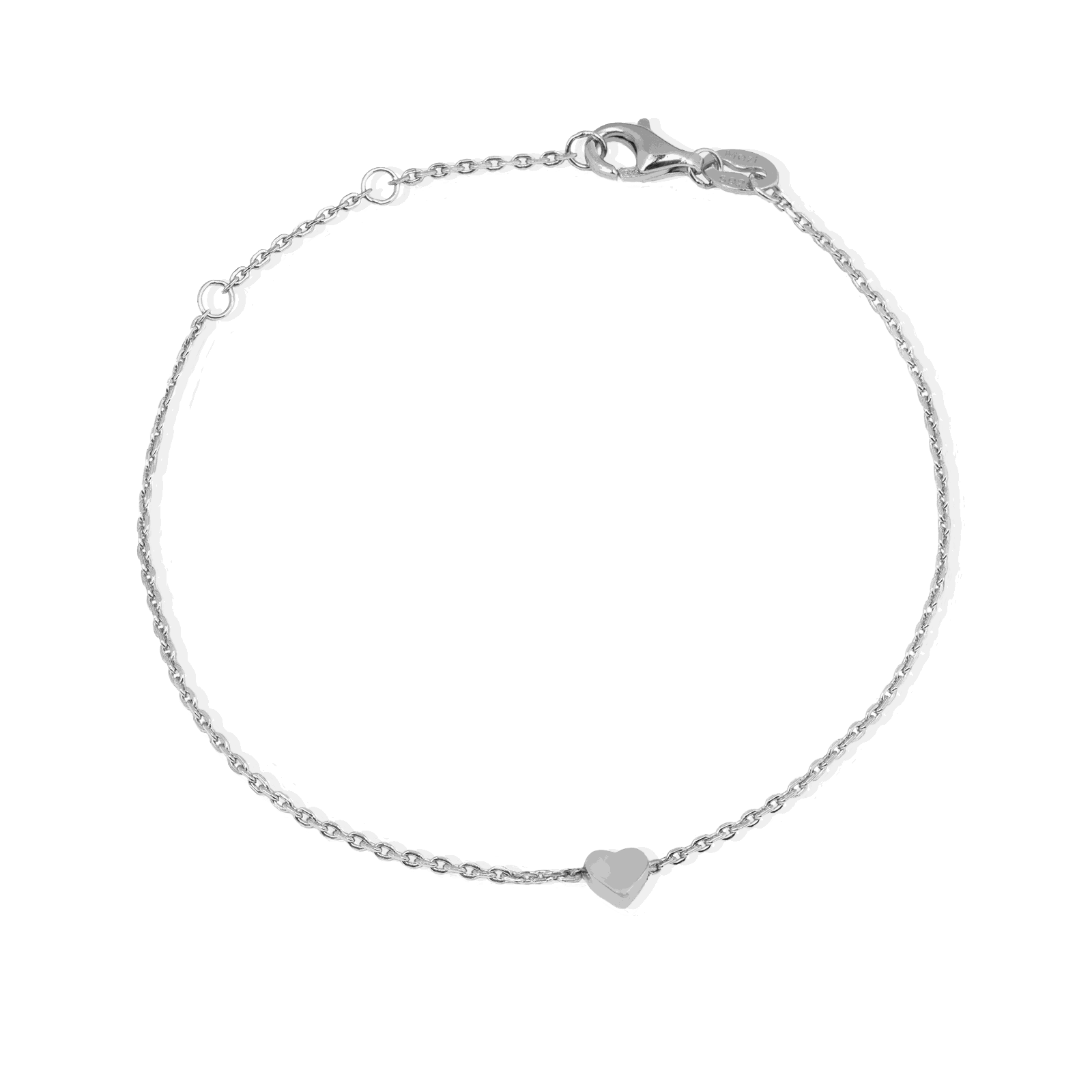 Aiko silver heart bracelet