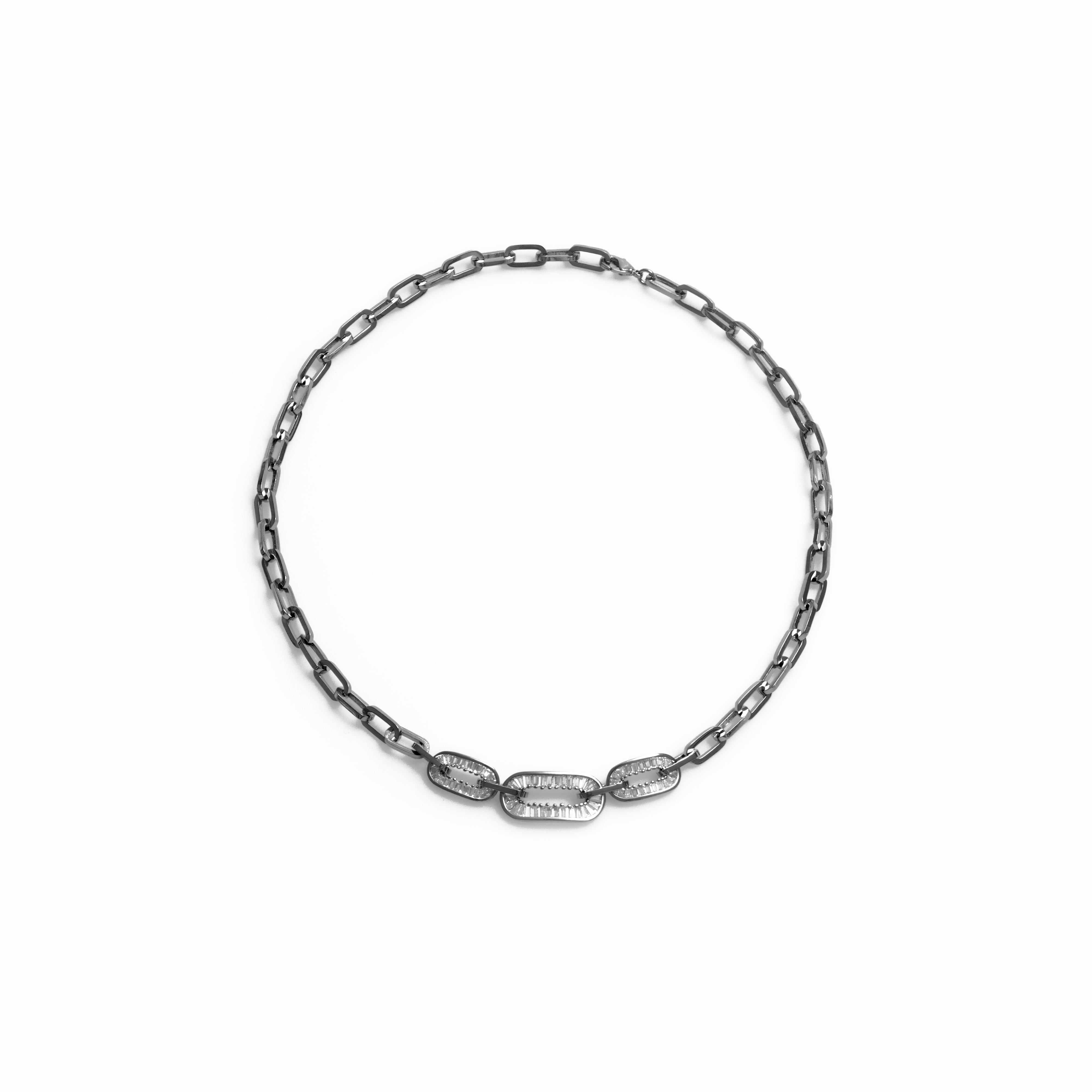 Alim oval crystal necklace