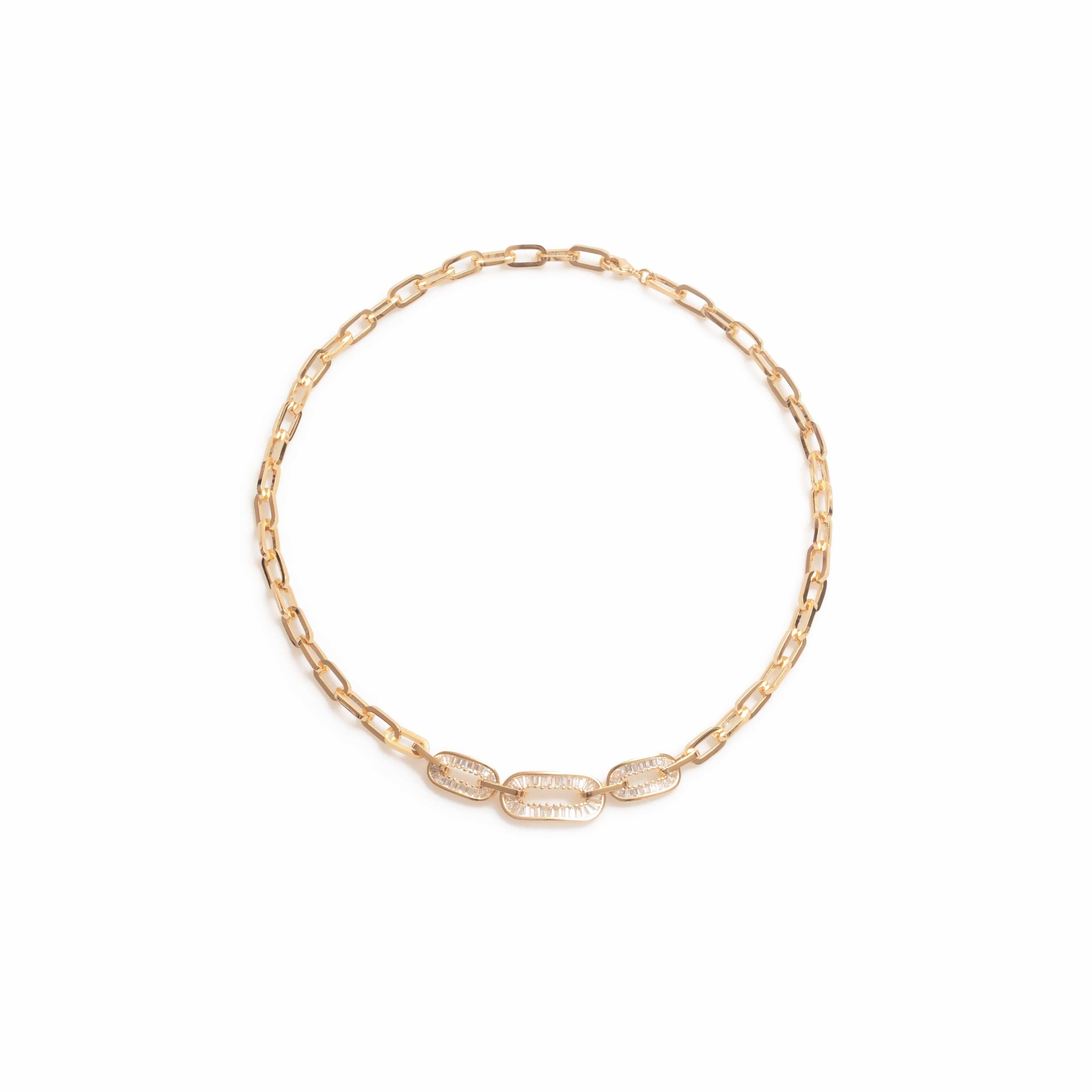 Alim oval crystal necklace