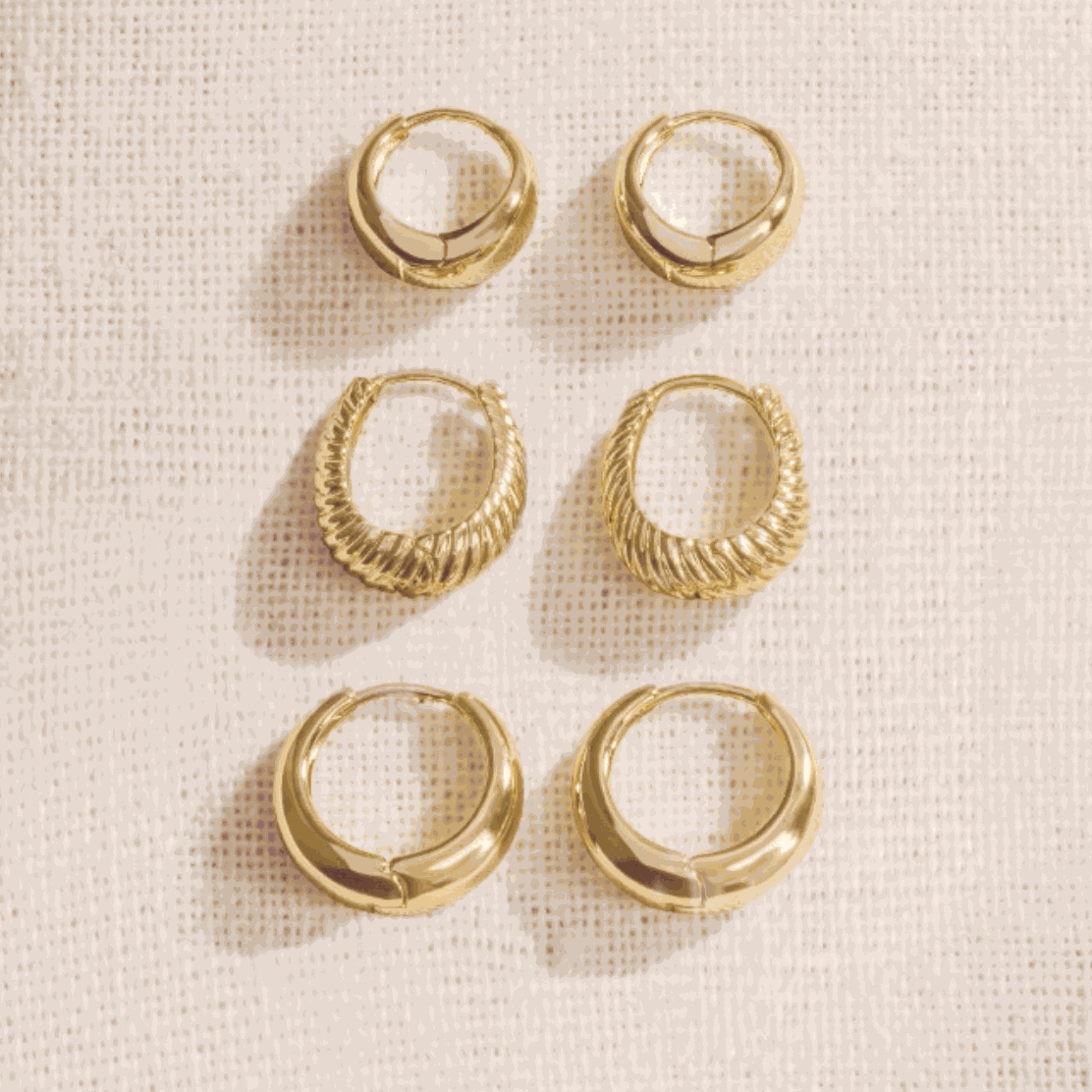 huggie earring stack featuring Austin Karia and Orson hoops