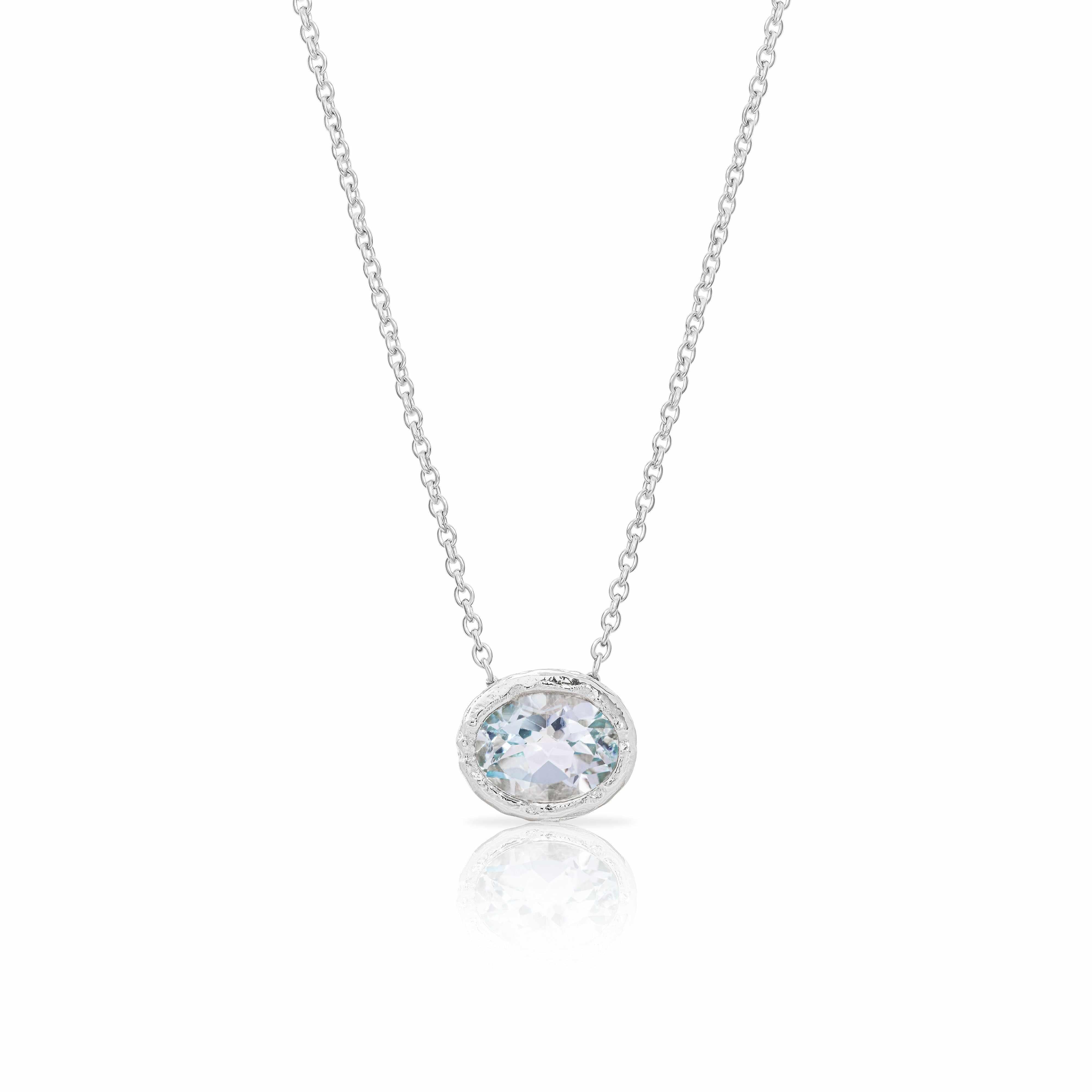 Skystone blue topaz pendant
