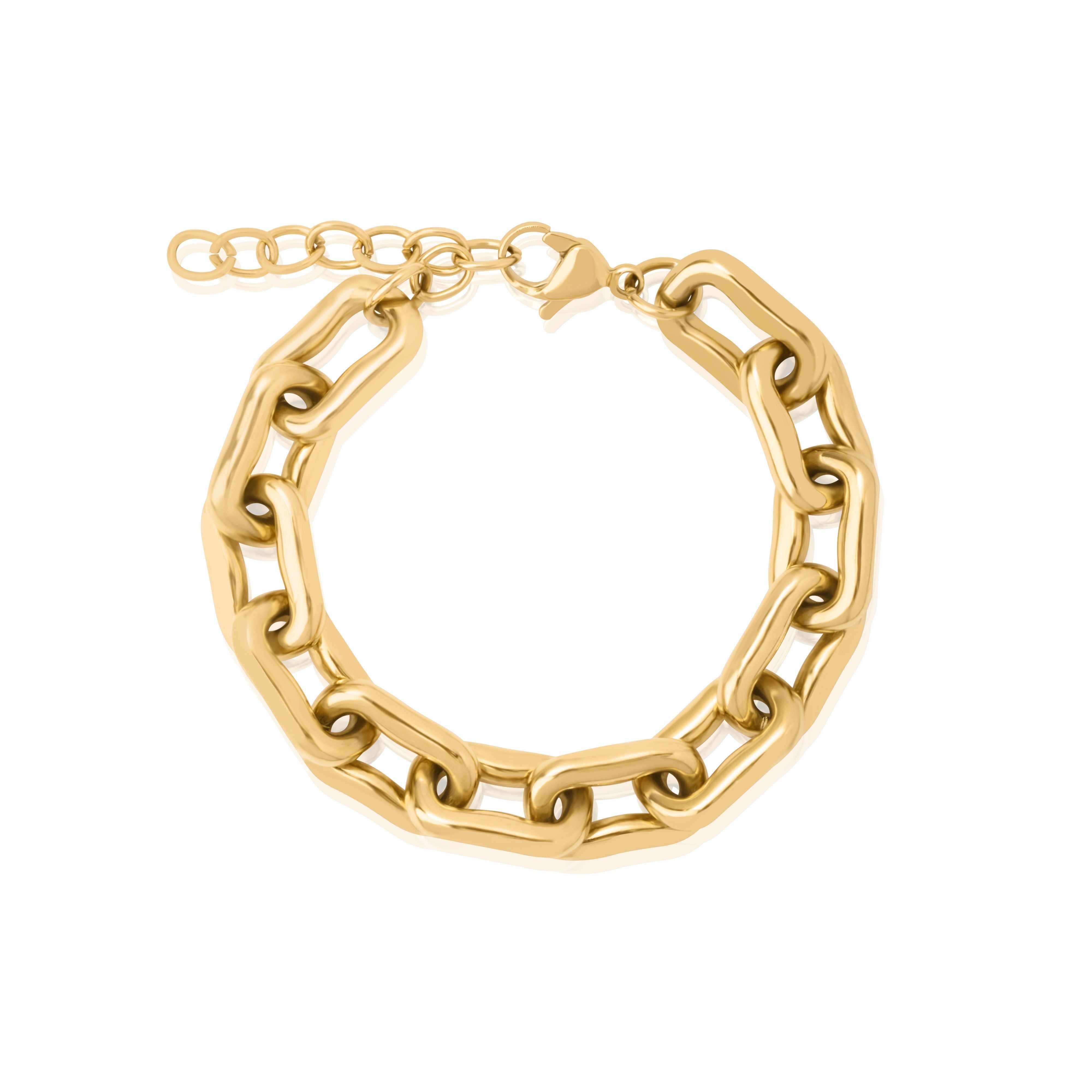 Gold Nuri Waterproof link Bracelet - Jewellery | Mezi  | MEZI