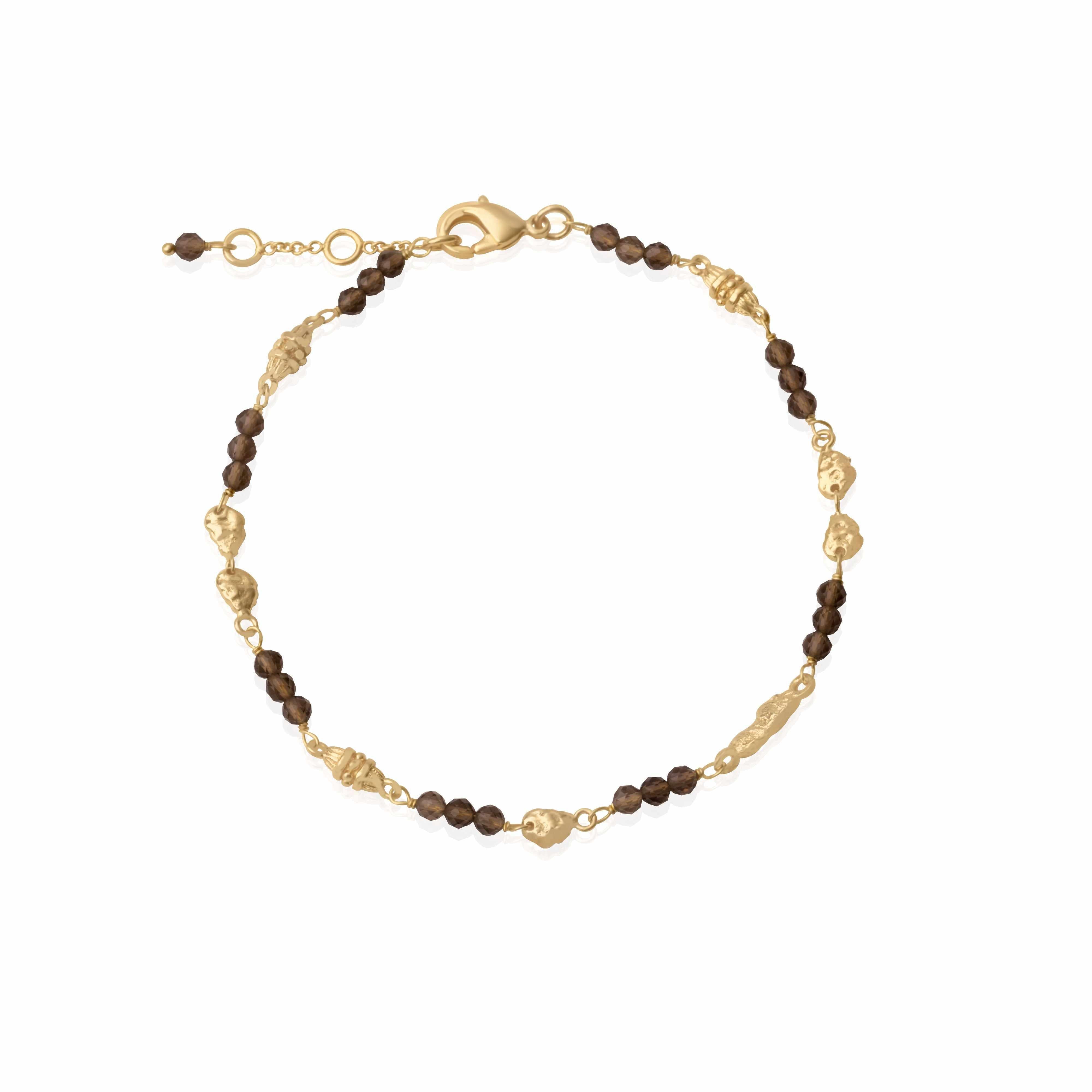 Gold - Silver Kenza Natural Stone Bracelet - Jewellery | Mezi | MEZI