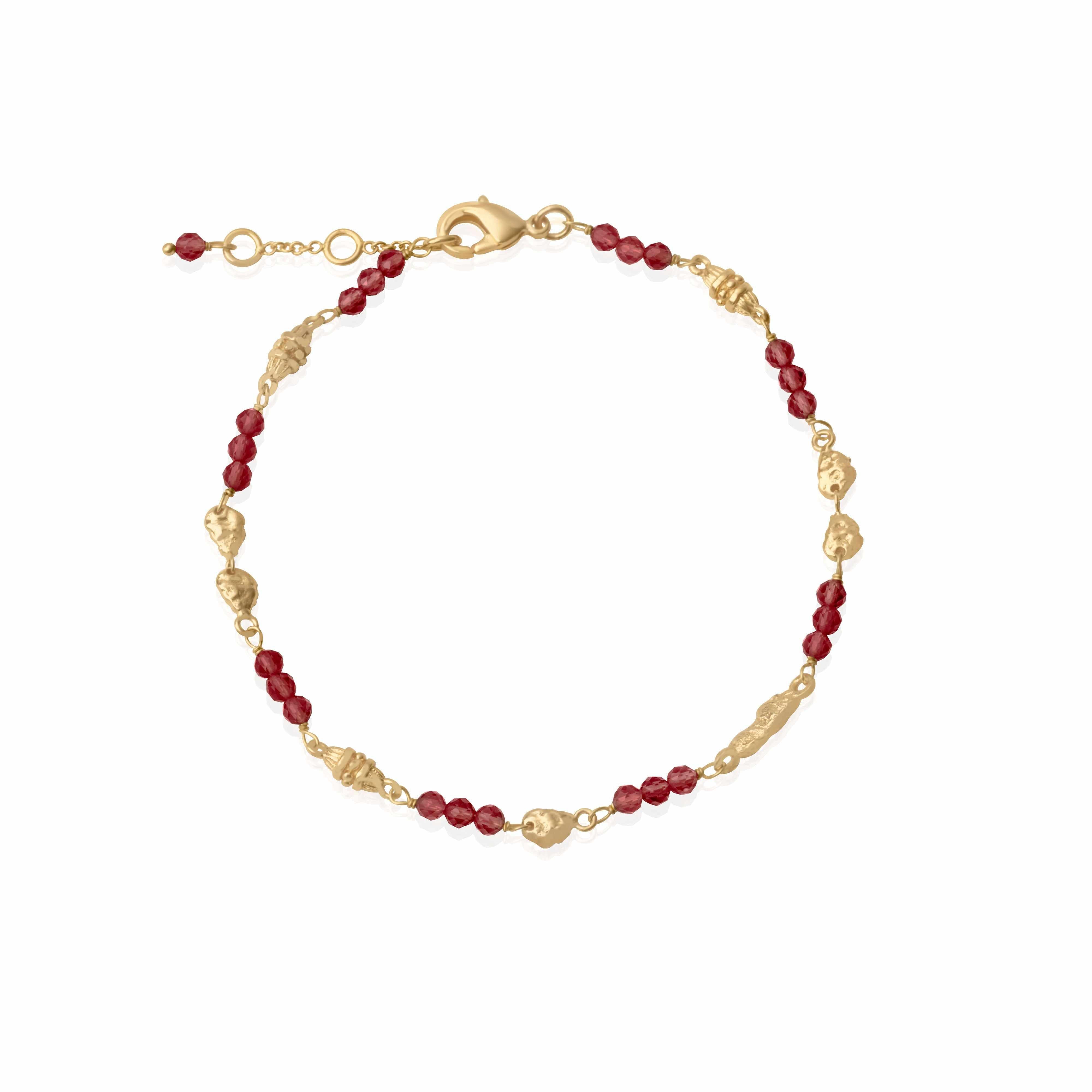 Gold - Silver Kenza Natural Stone Bracelet - Jewellery | Mezi | MEZI
