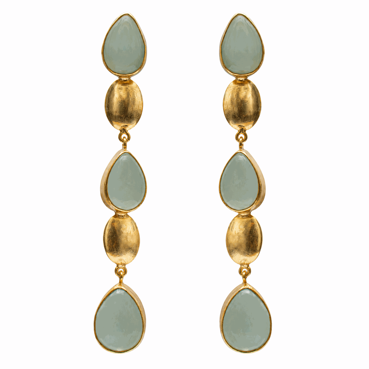 Kye semi precious gold earrings