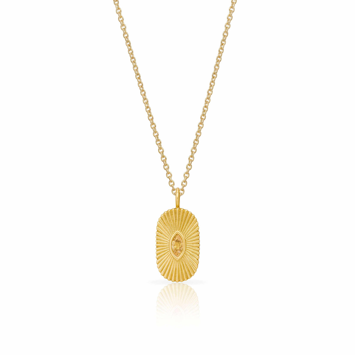 Helios Evil Eye Pendant - Waterproof PVD Gold Plated | MEZI | MEZI