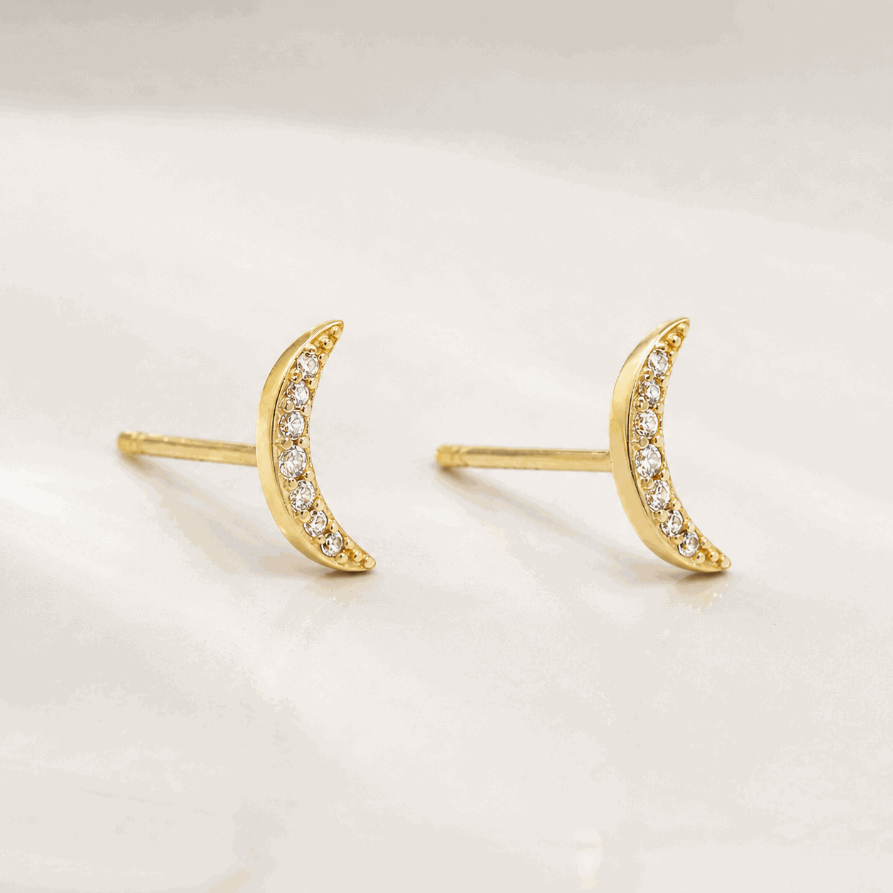 Lua crystal moon earrings