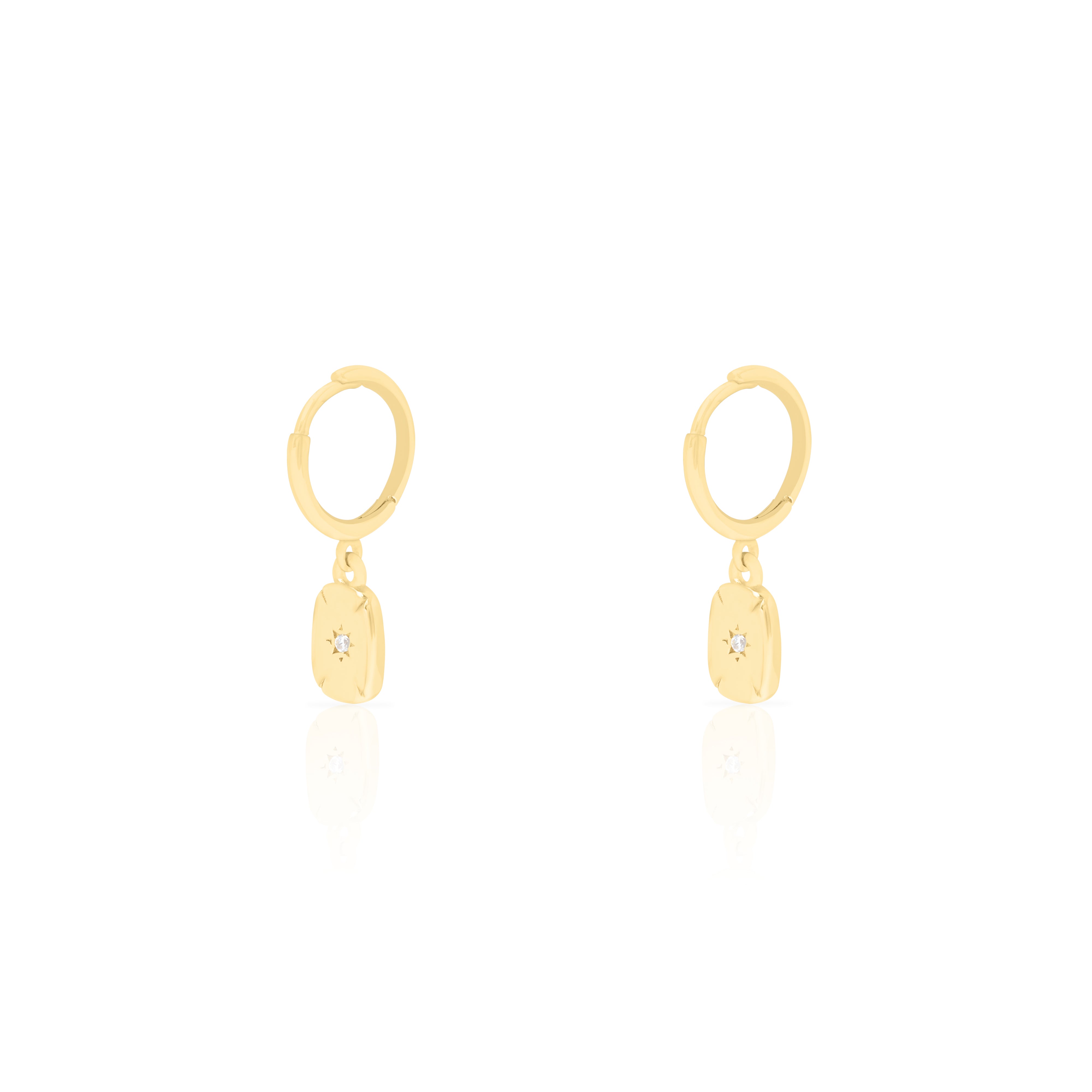 Mezi 14K Gold Vermeil Plated Sina Star Huggie Hoops | Jewellery | MEZI | MEZI