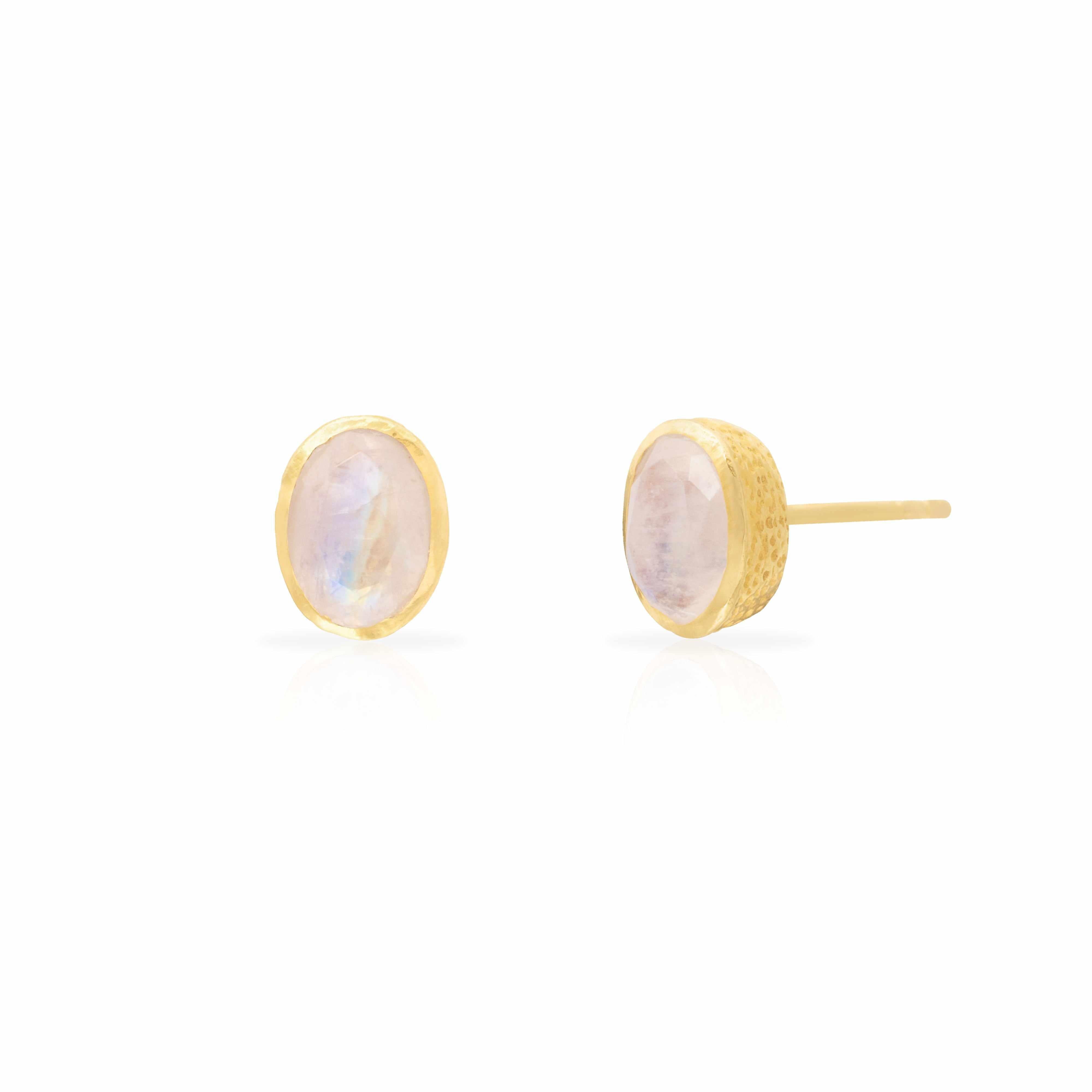 Kora sterling silver semi-precious gold plated studs