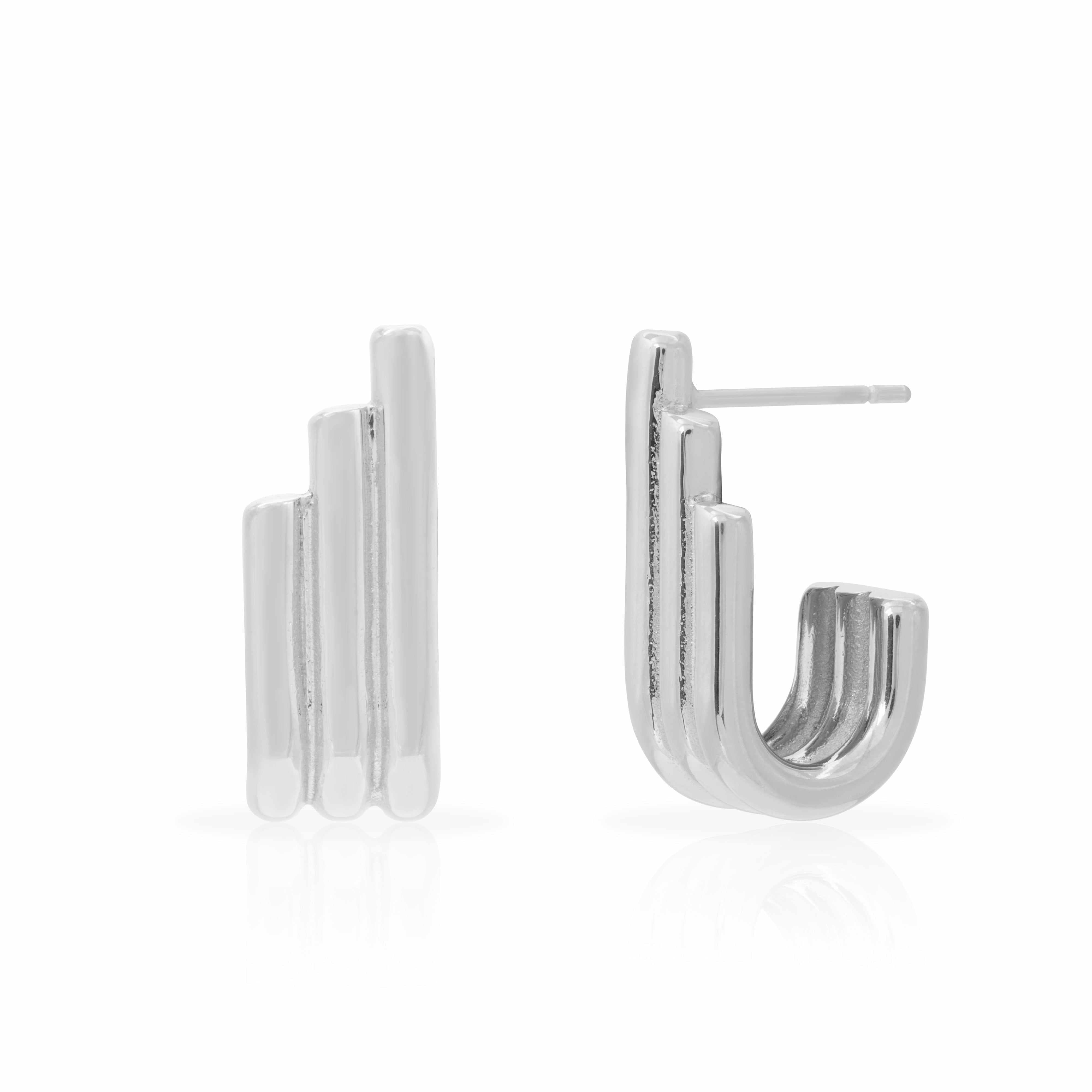Cason textured hoop earrings - waterproof