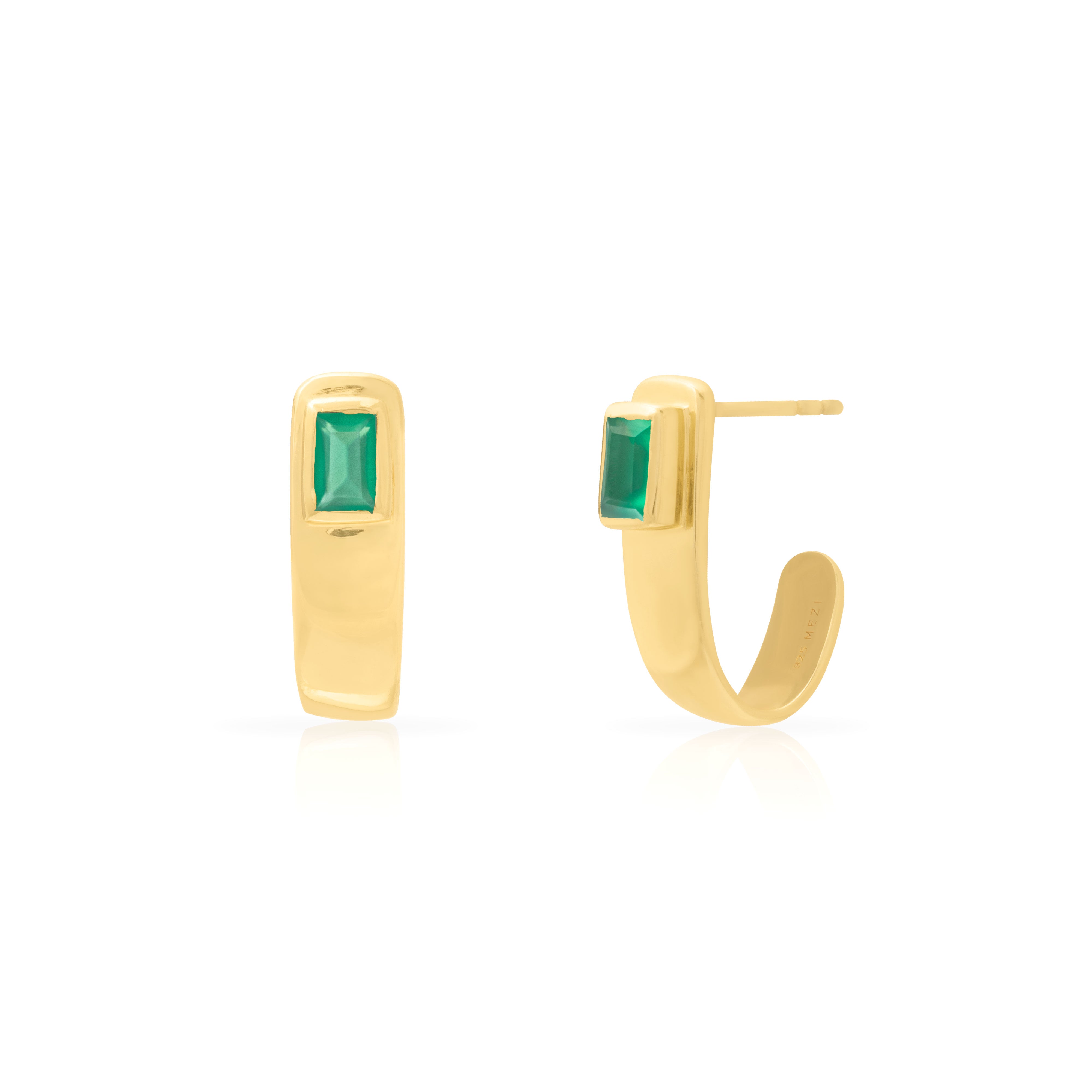 Eos semi-precious stone hoop earrings