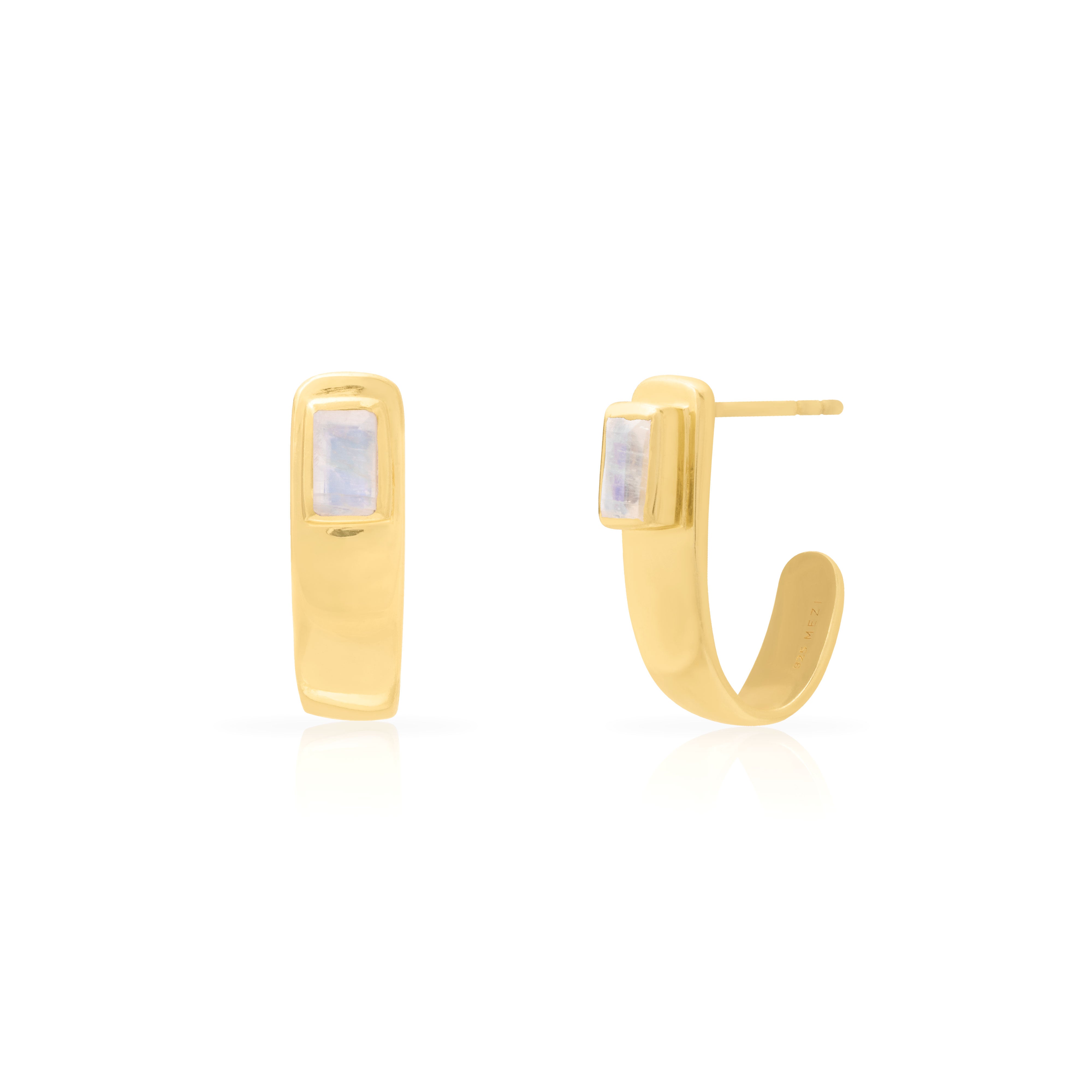 Eos semi-precious stone hoop earrings