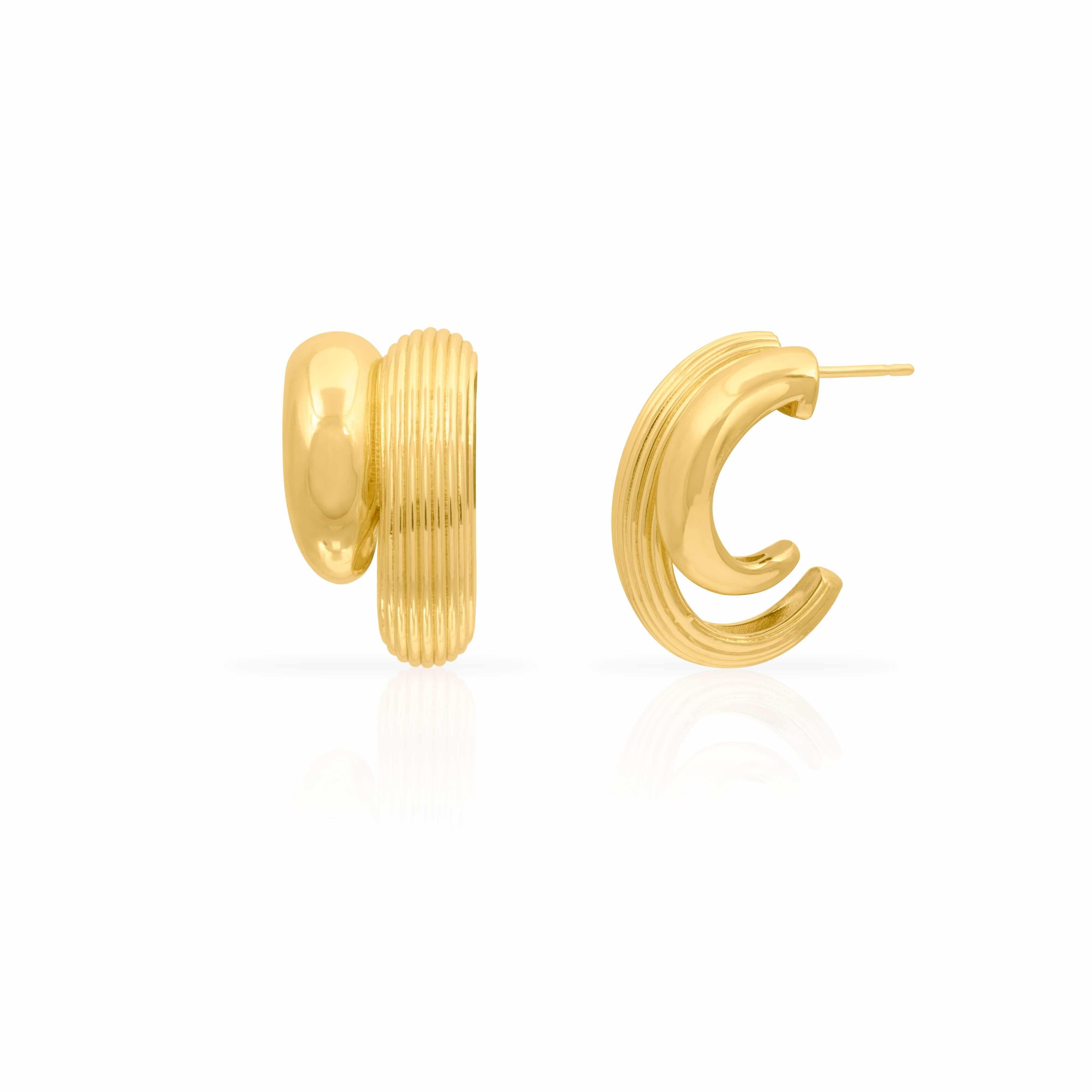 Isola gold hoop earring
