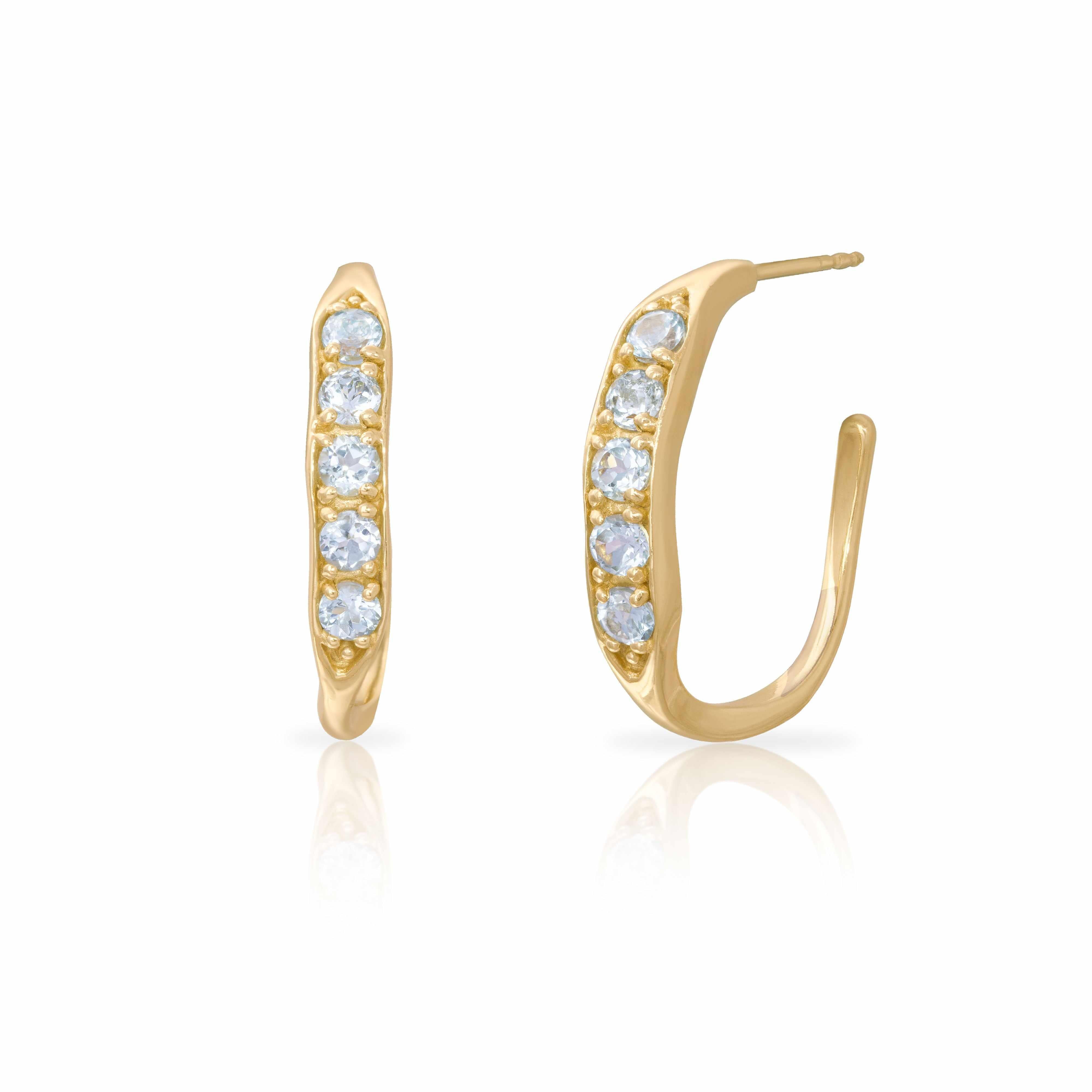 Eden semi-precious hoop earrings