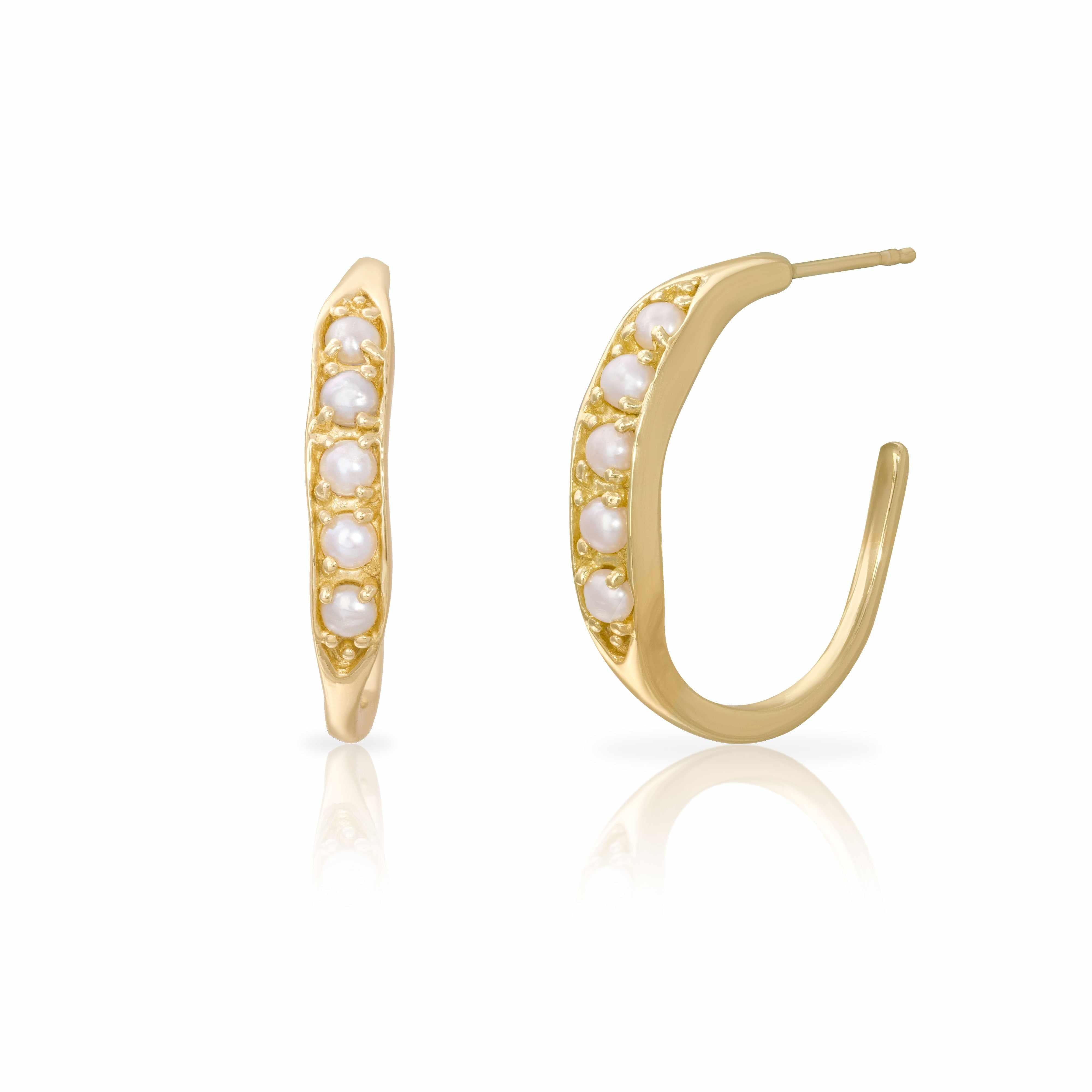 Eden semi-precious hoop earrings