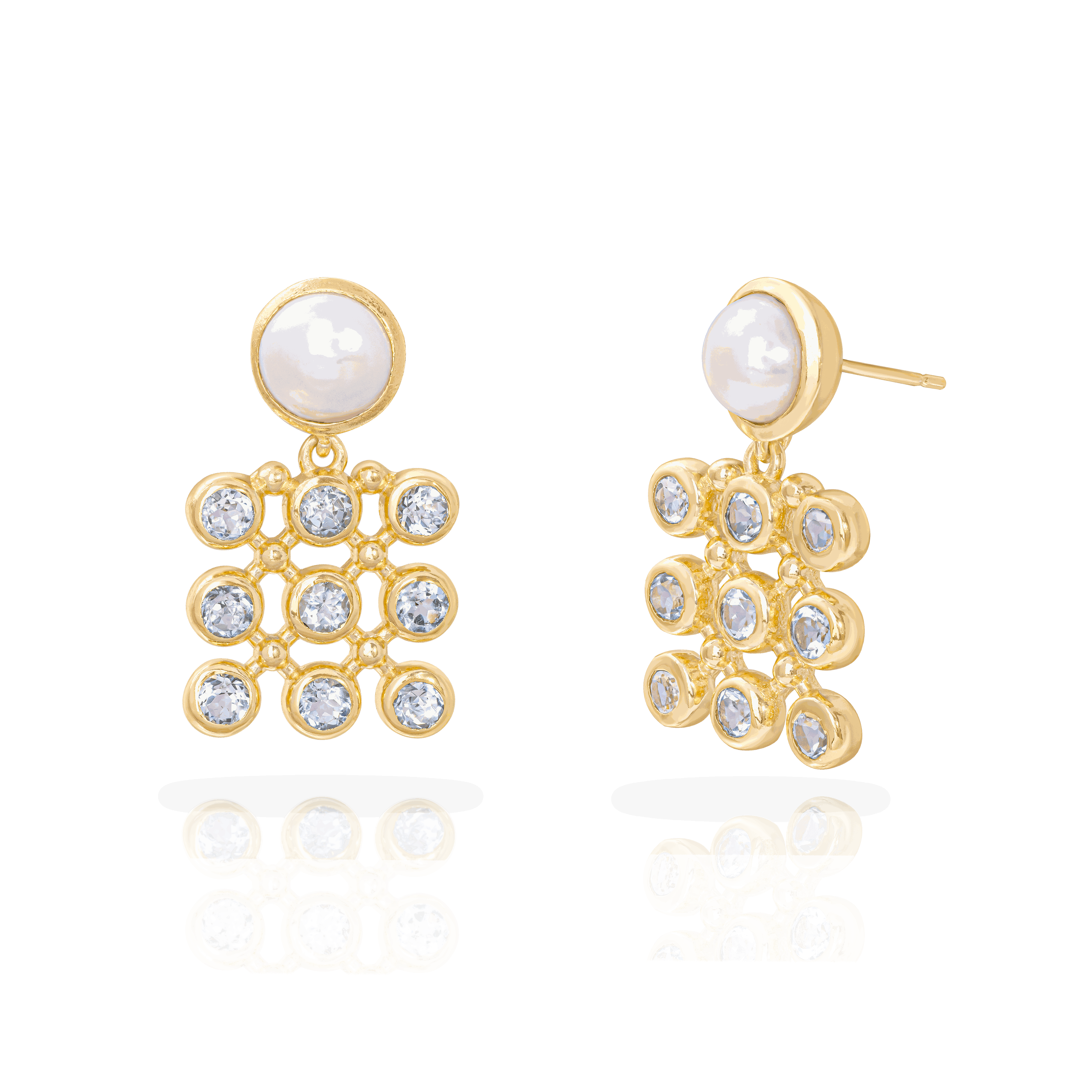 Fleur Semi-precious stone earrings