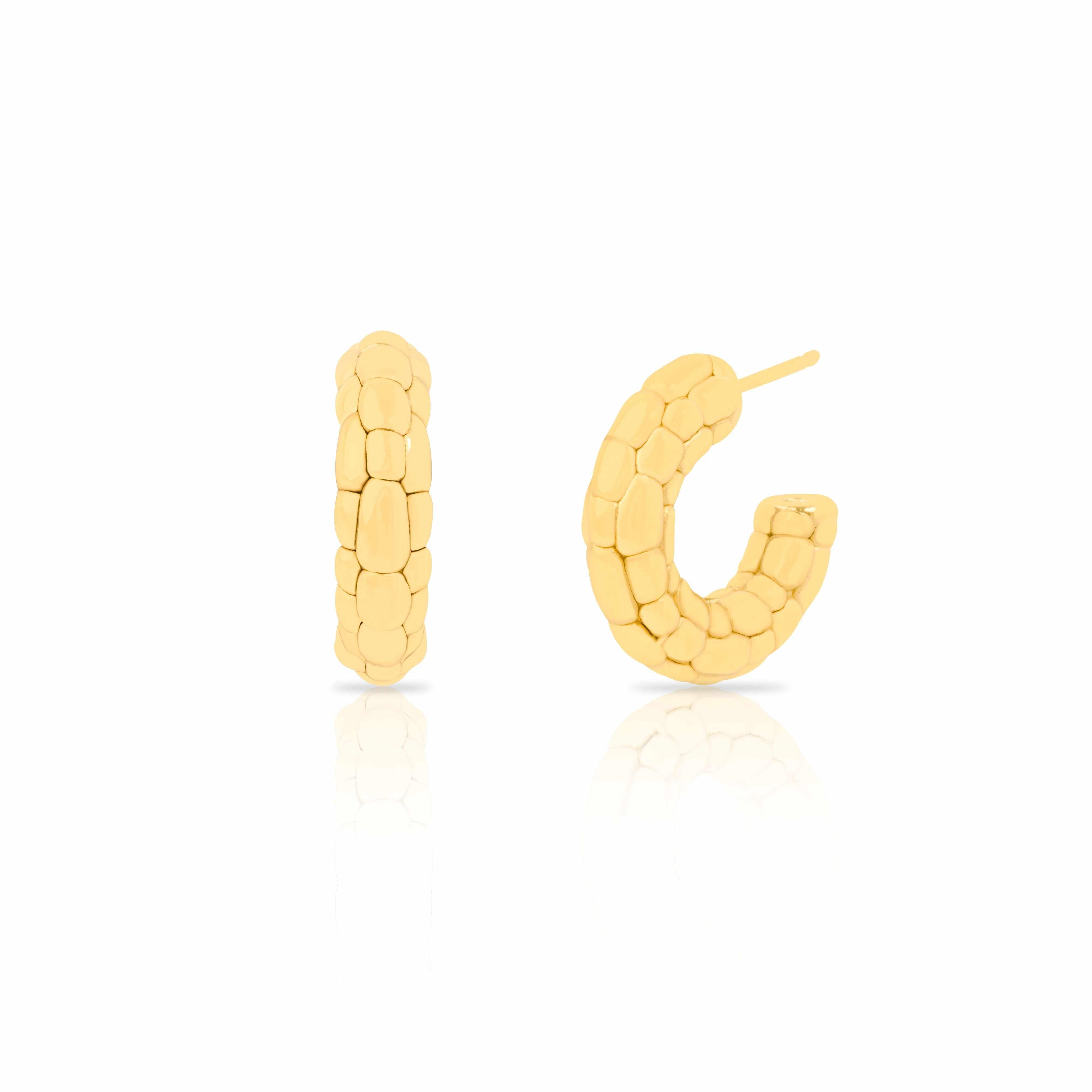 Eden textured hoop earrings | MEZI