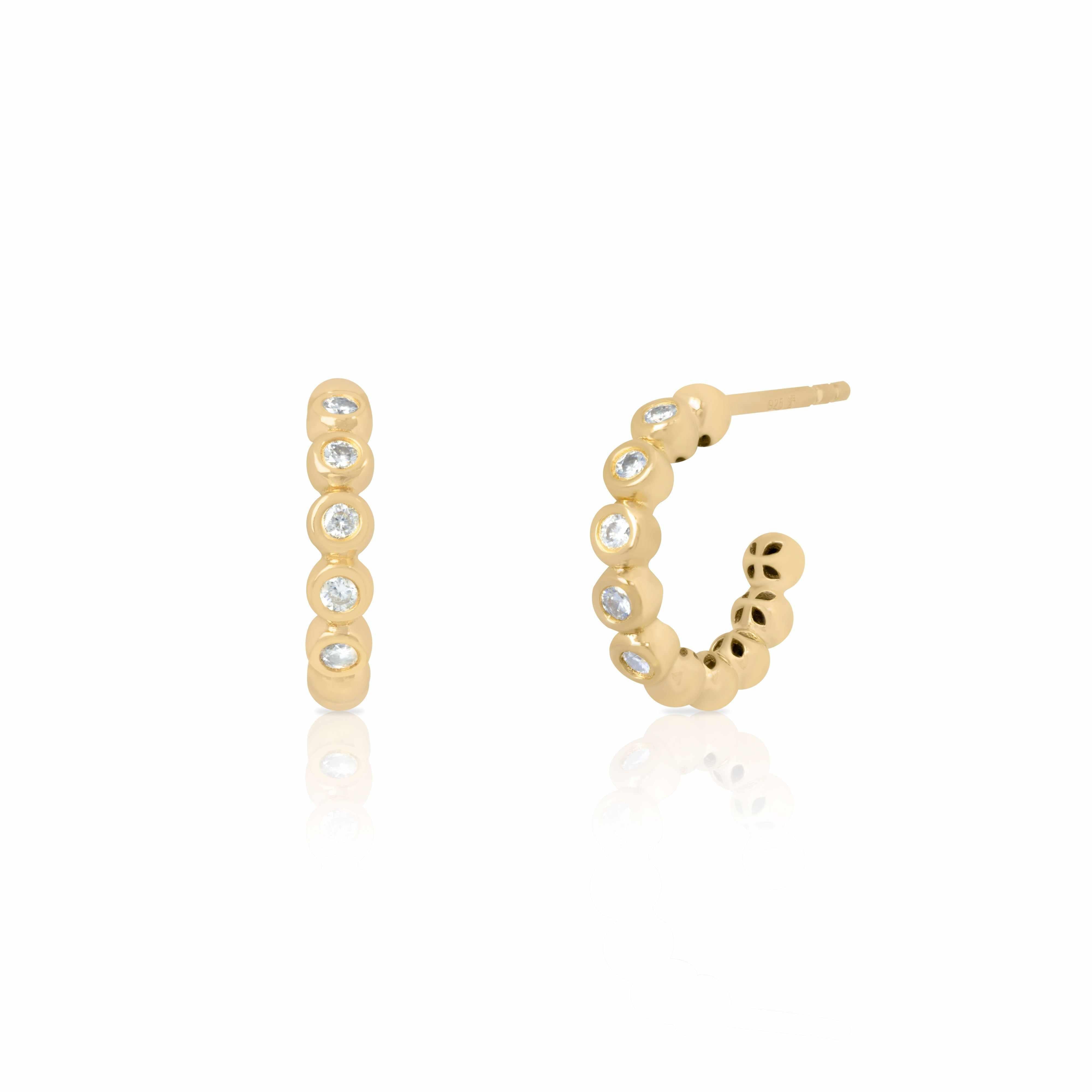 Brilliant Moissanite hoops | MEZI