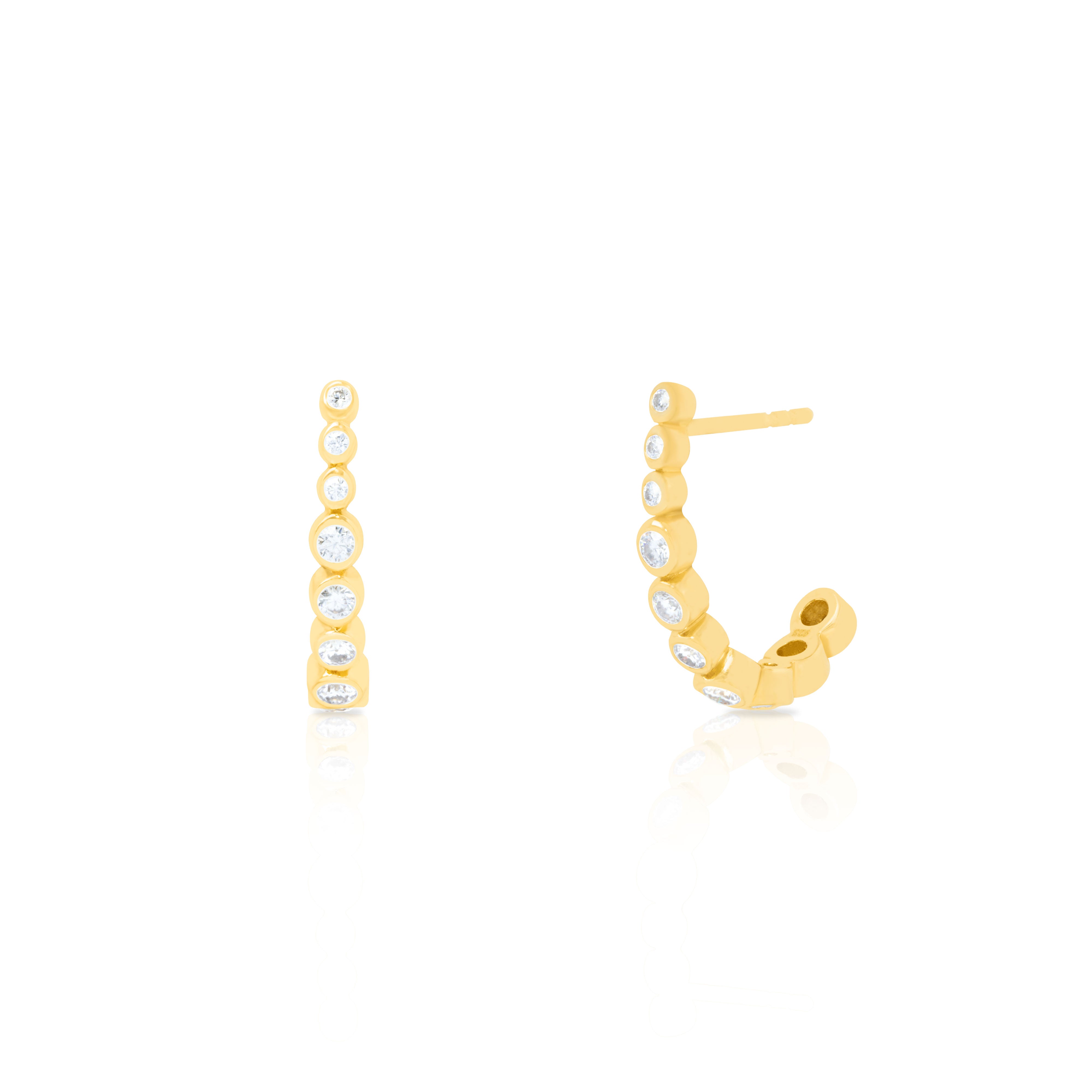Lumin Moissanite hoops | MEZI