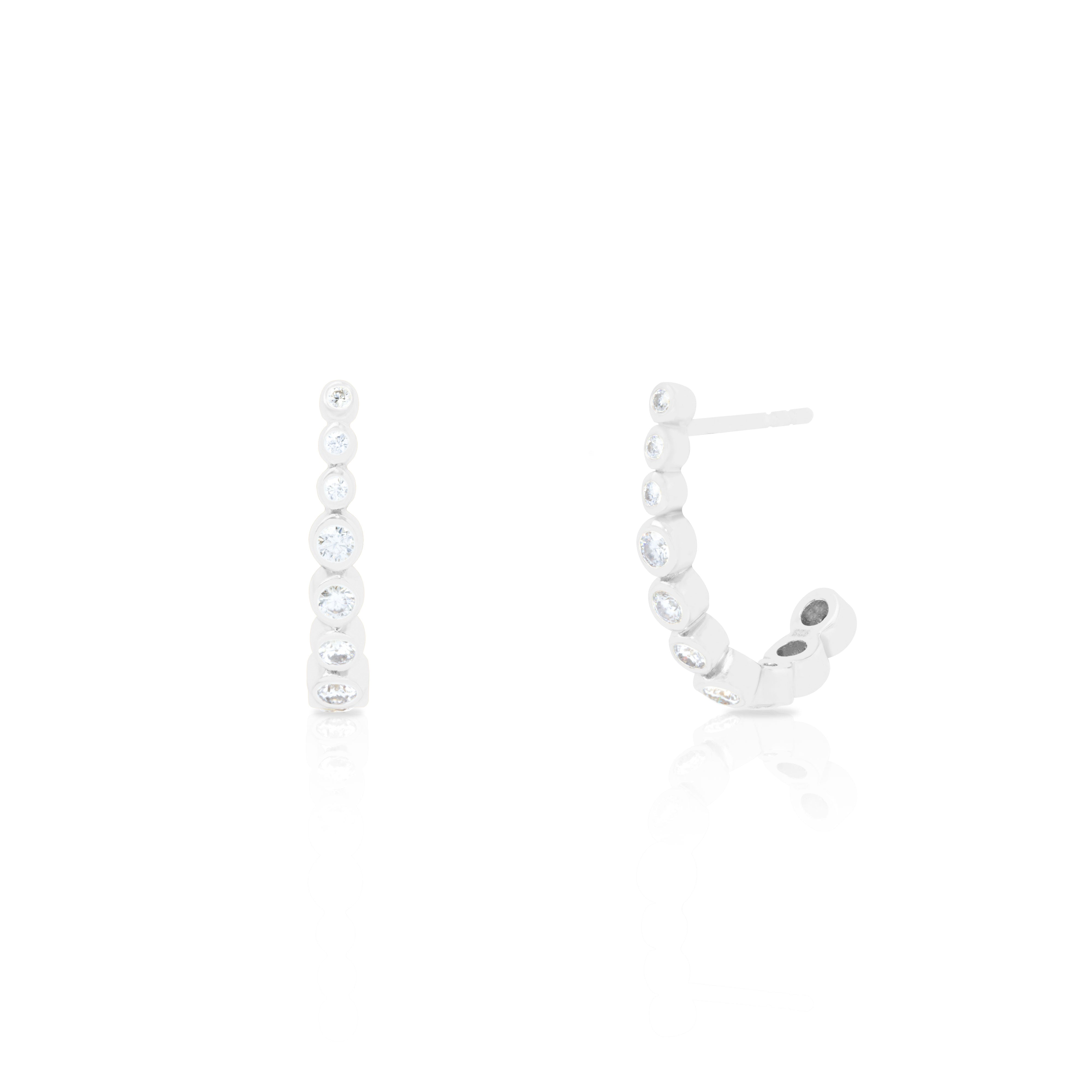 Lumin Moissanite hoops | MEZI