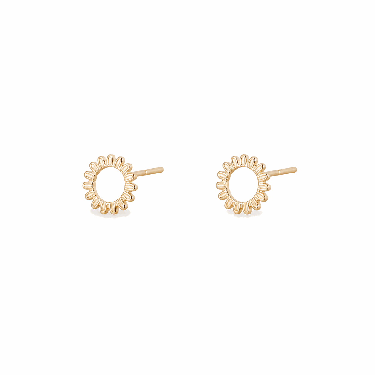 Shiran 2 micron gold hollow studs