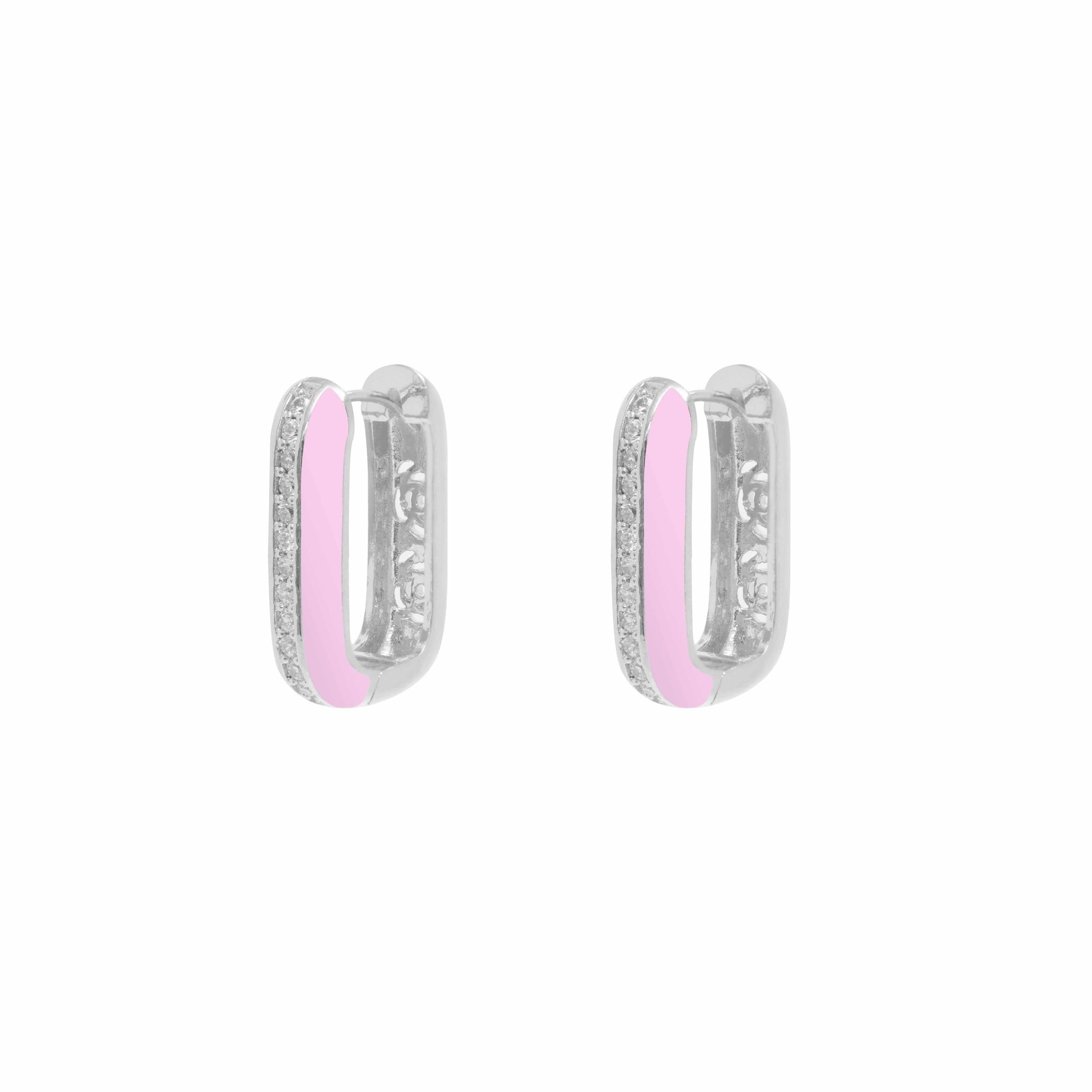 Elian enamel hoop earrings