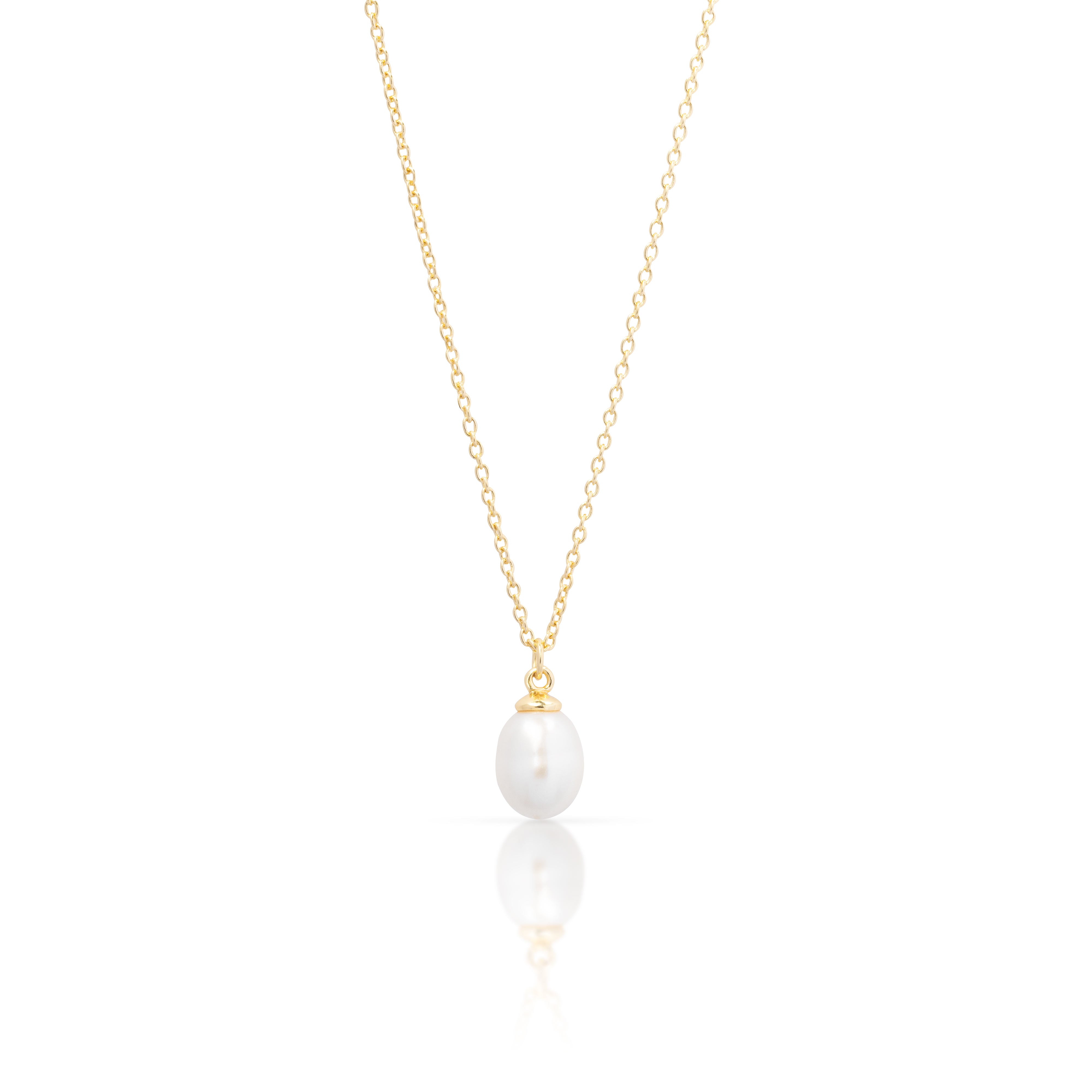 Elma freshwater pearl gold pendant | MEZI