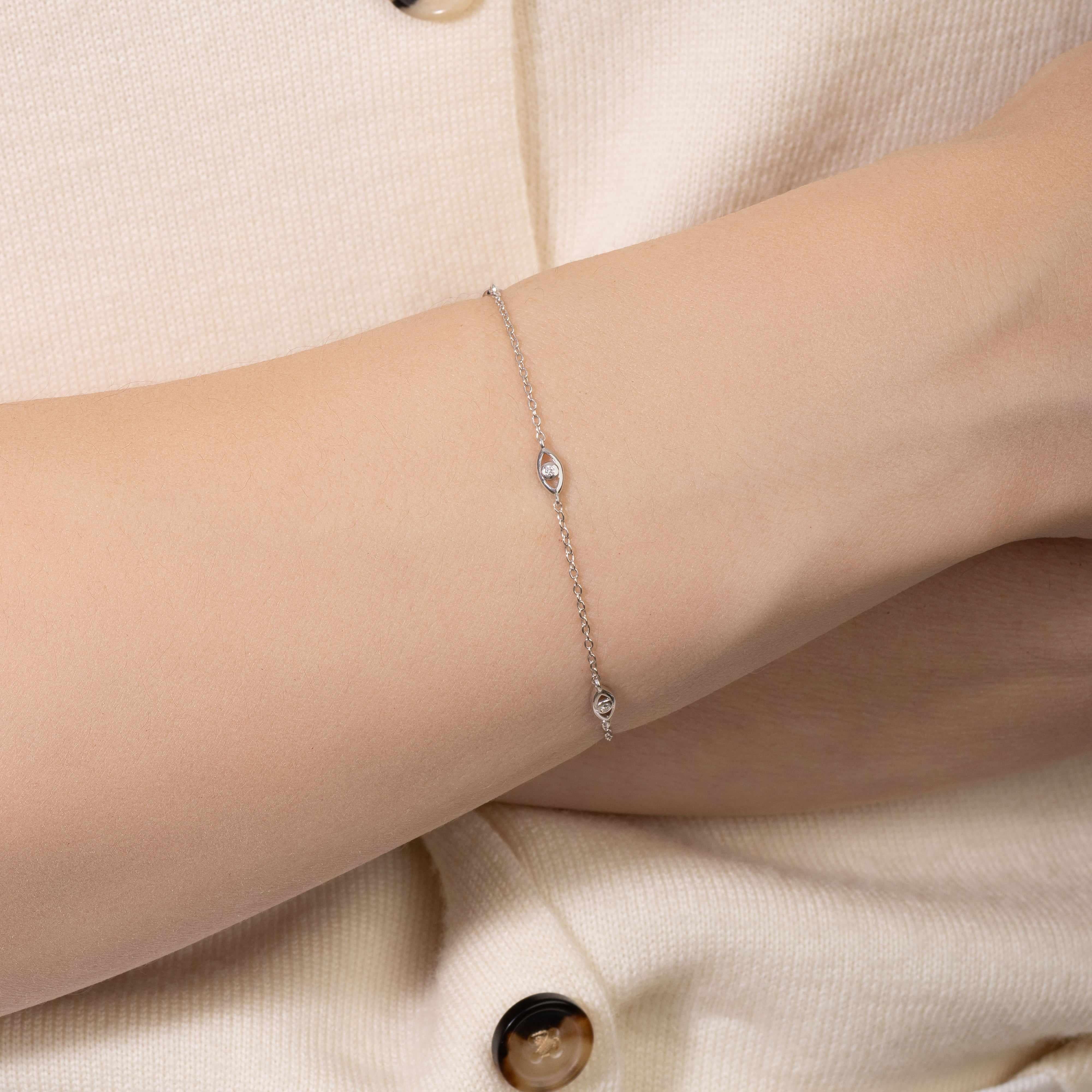 Icarus Moissanite Multi Evil Eye Bracelet