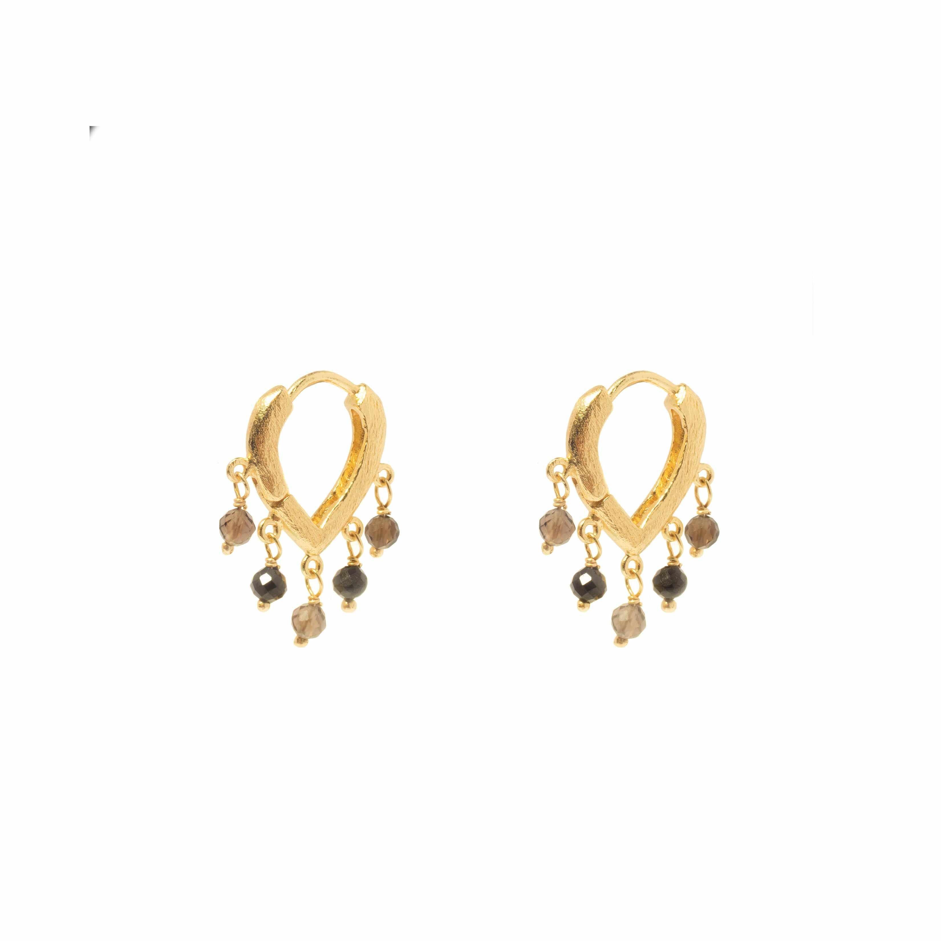 Ferrie semi-precious hoops
