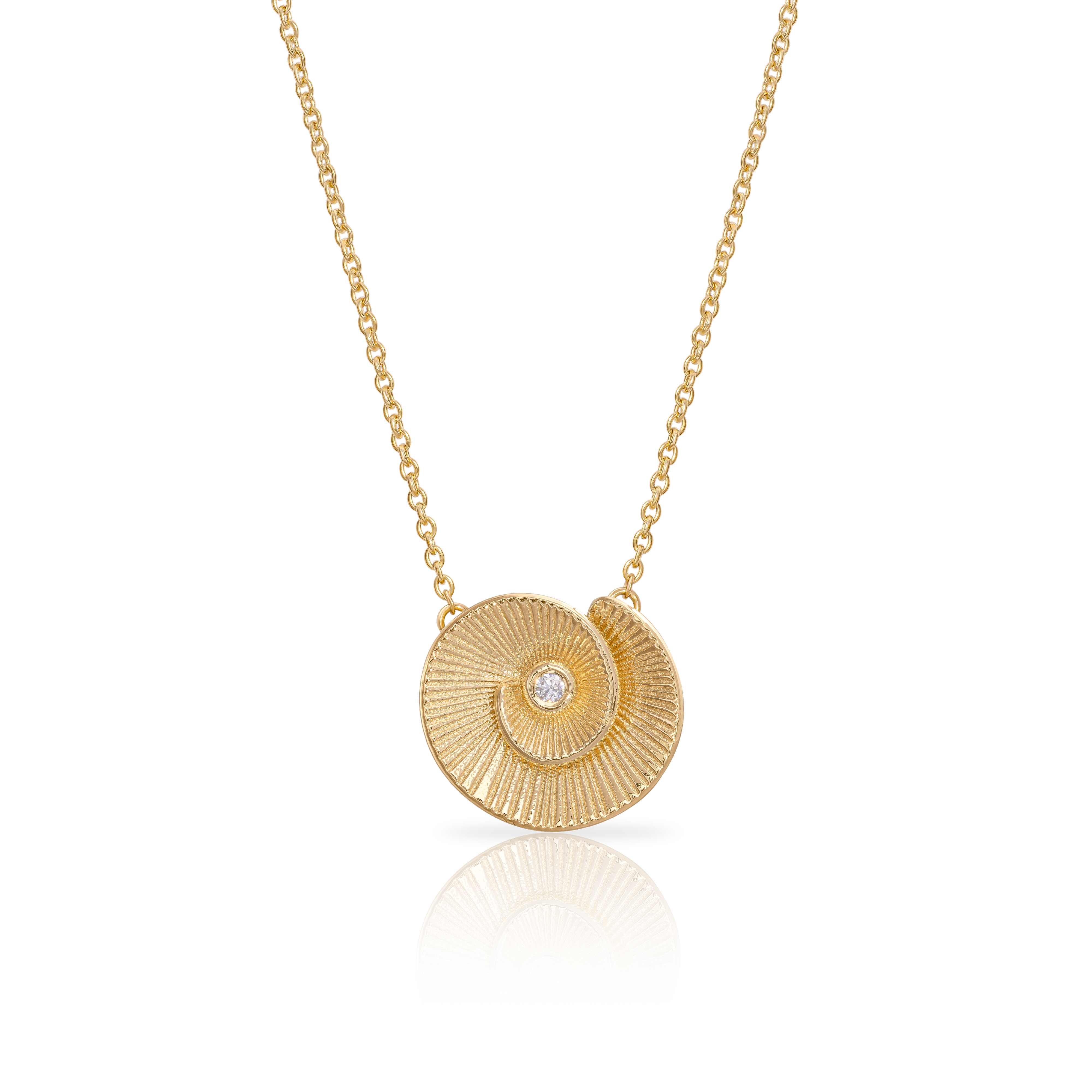 Seashell moissanite pendant