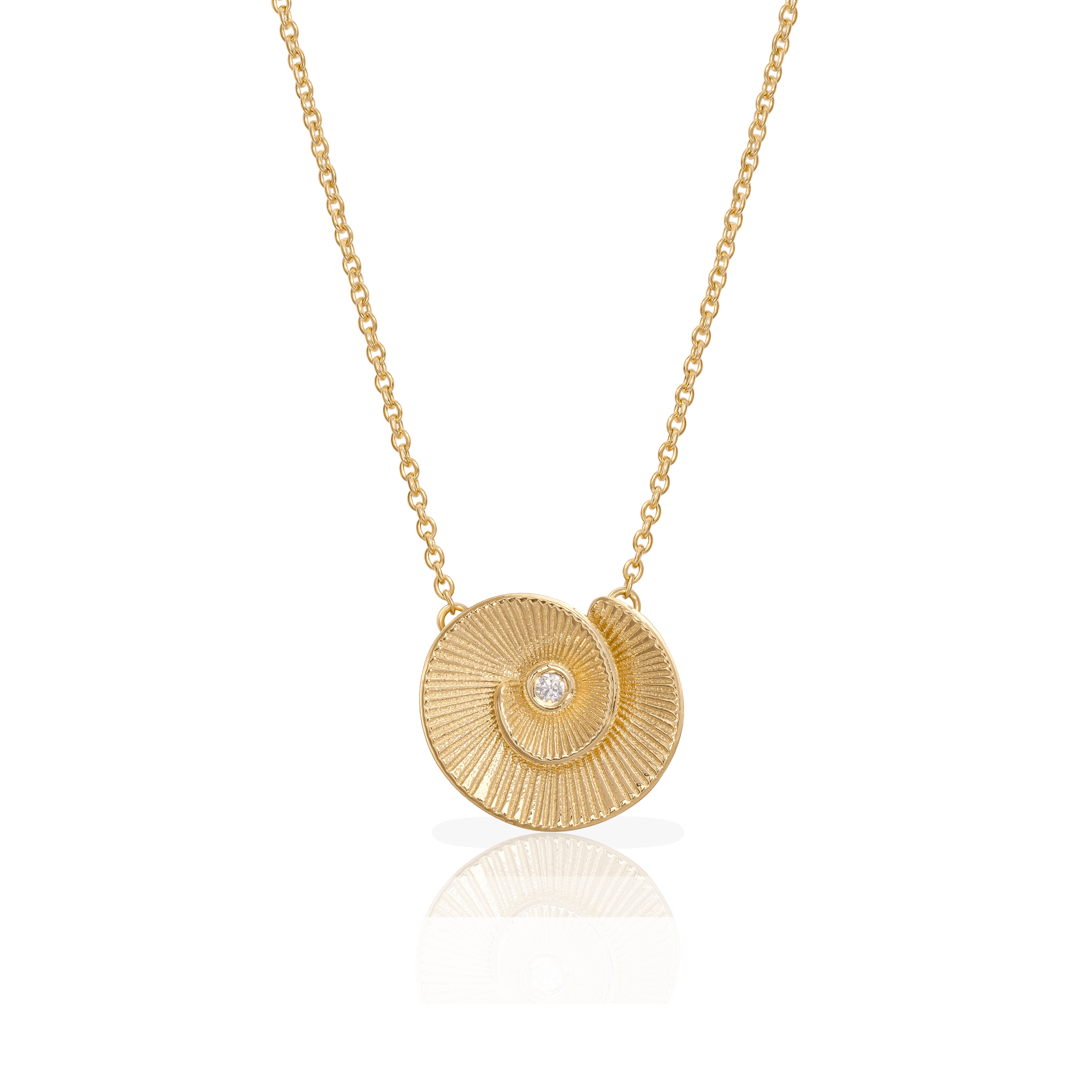 Seashell moissanite pendant