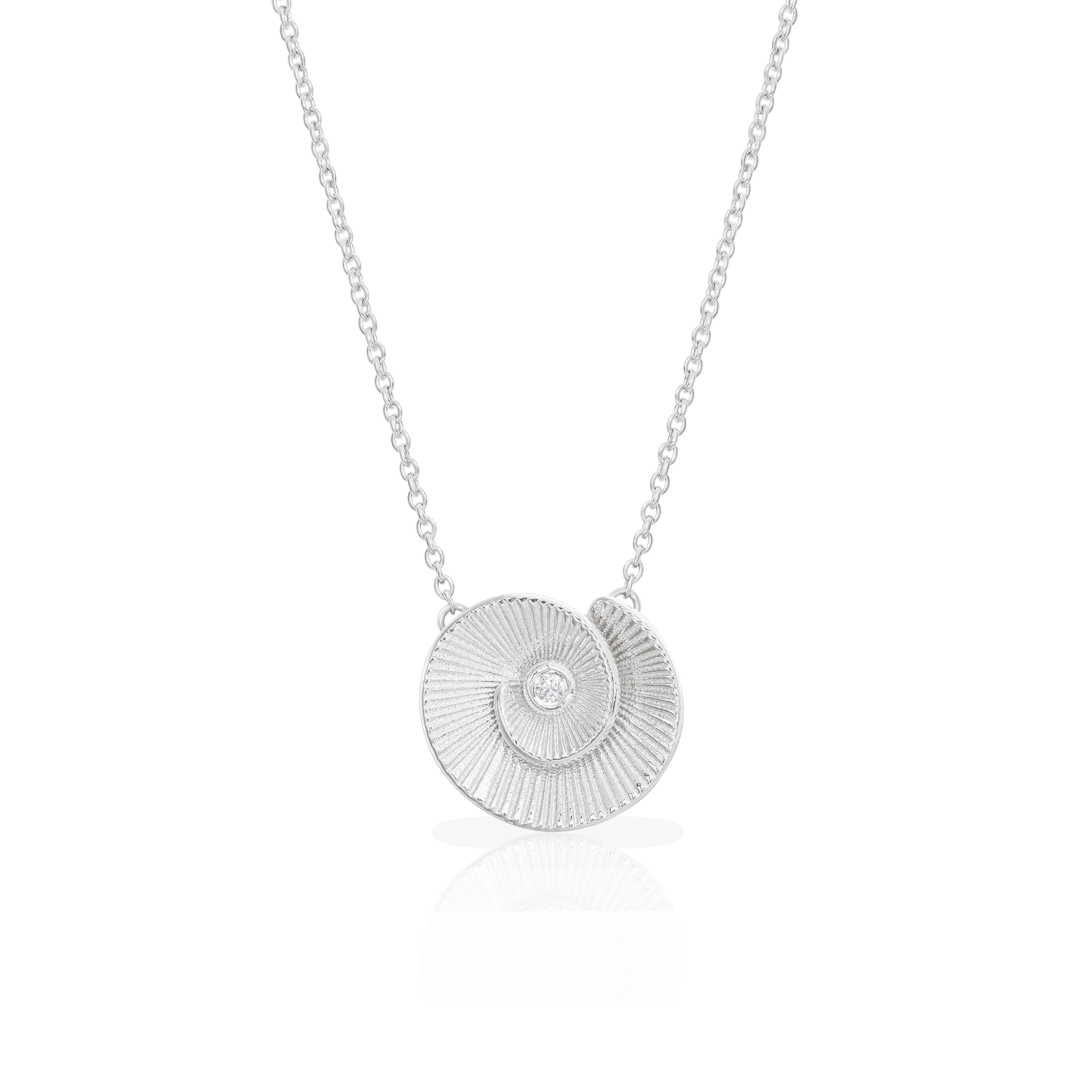Seashell moissanite pendant