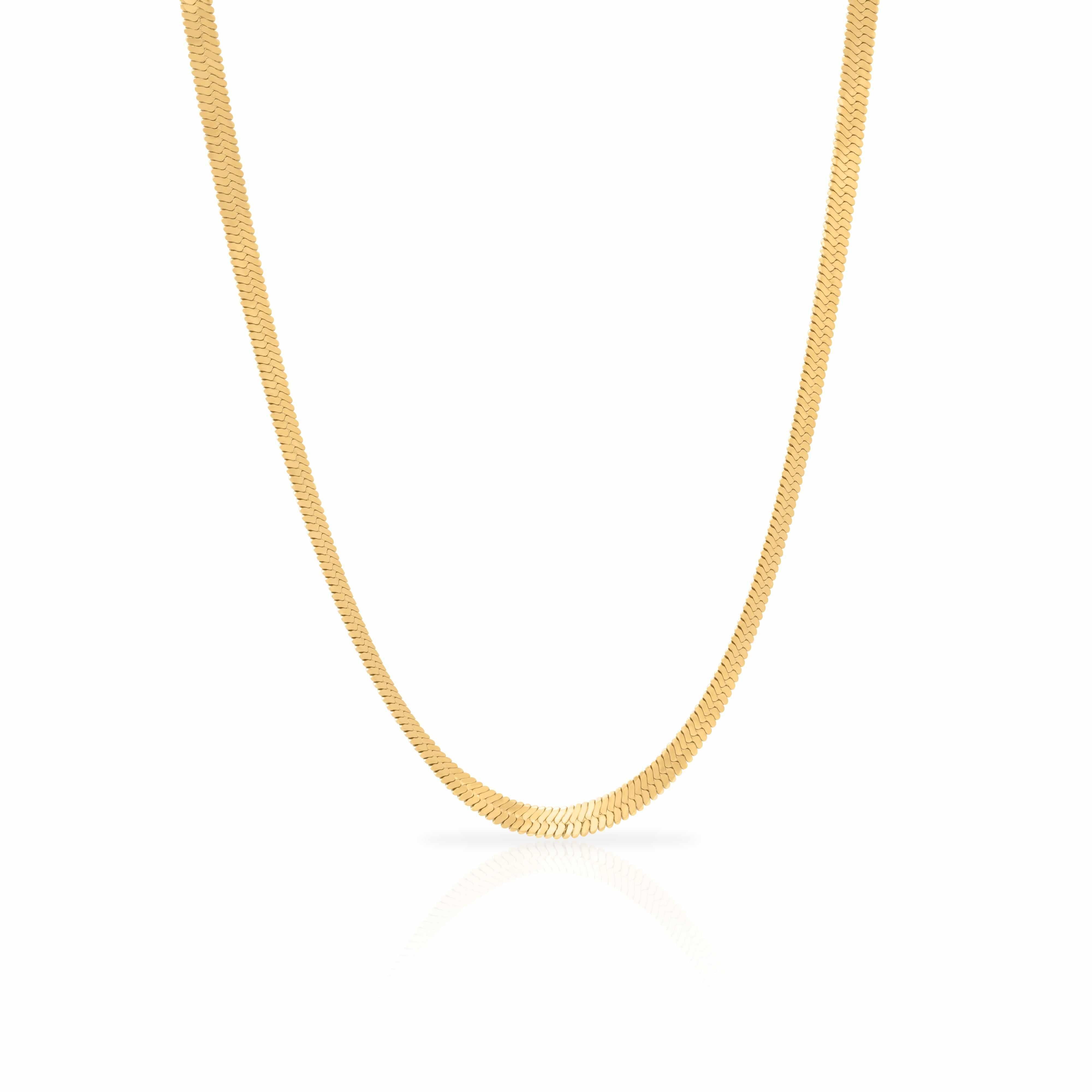 Snake chain mix double sided necklace