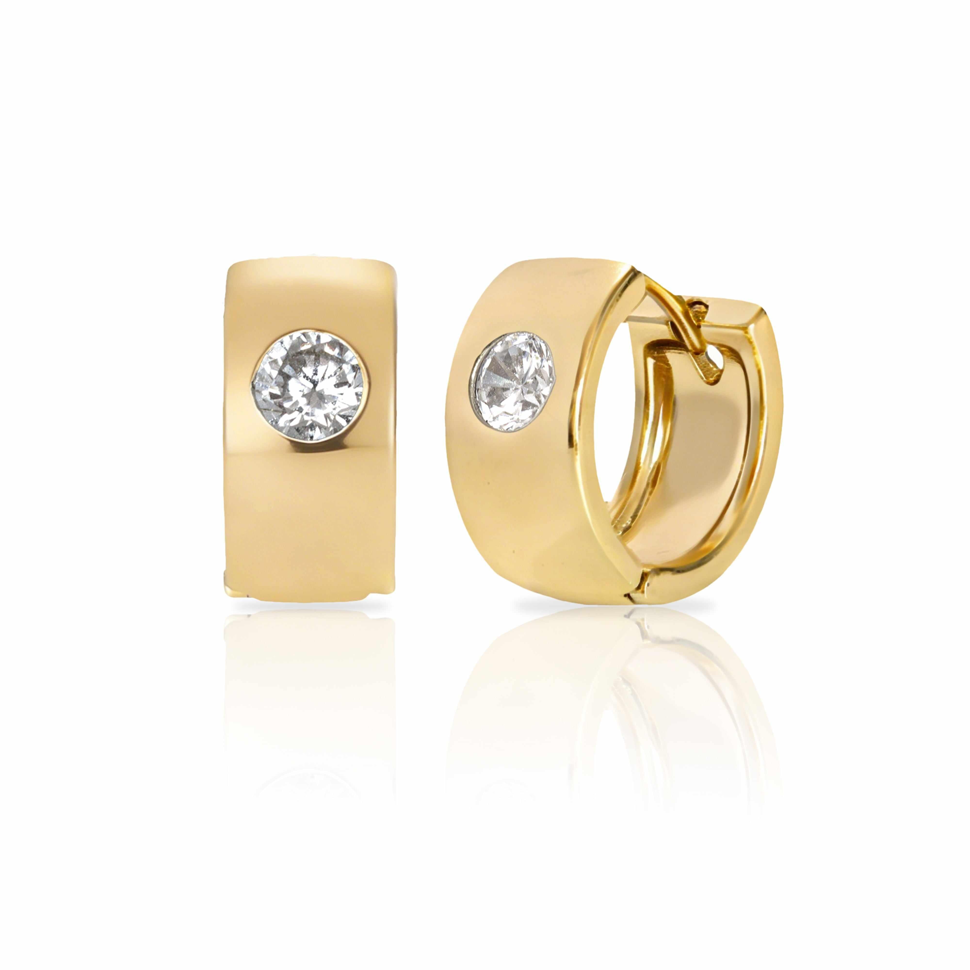 Ines crystal huggie earring