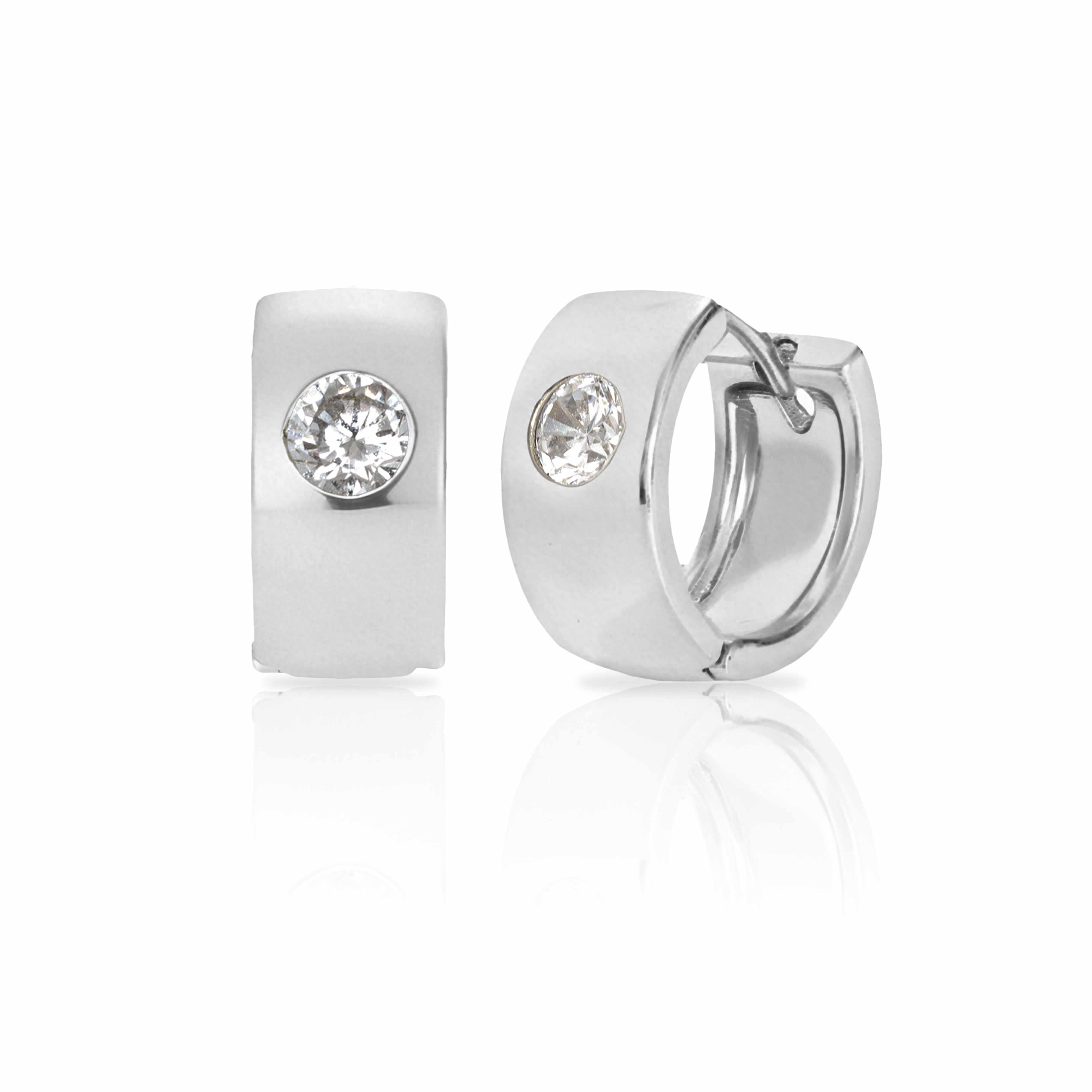 Ines crystal huggie earring